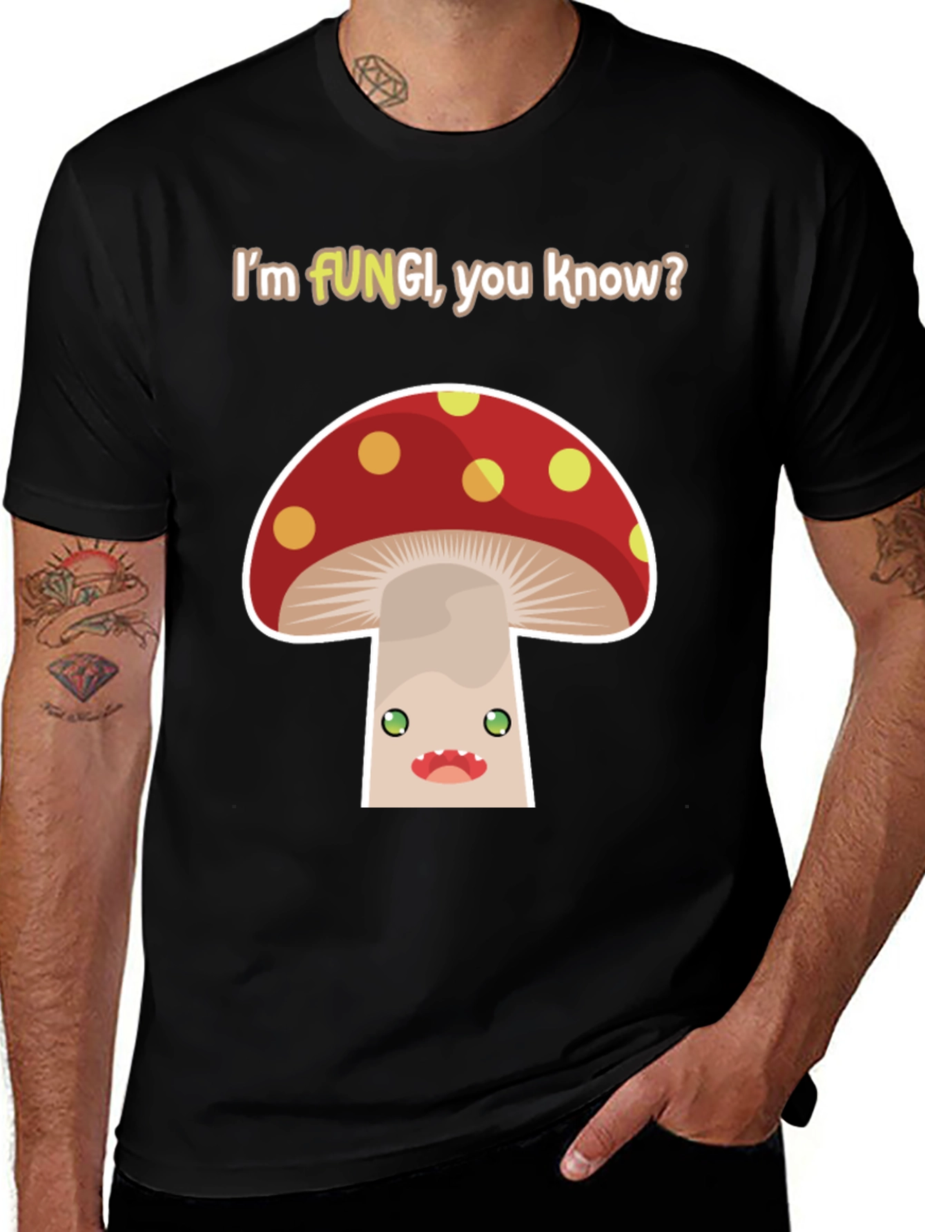 Variant 13 of Funny Fungi Mushroom Graphic T-Shirt