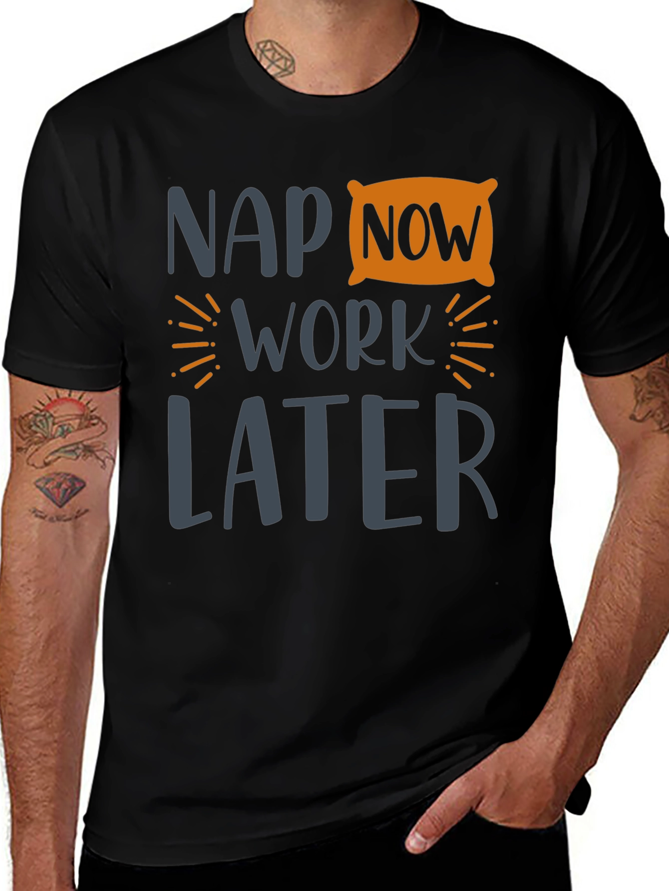 Variant 24 of Nap Now Work Later Graphic Tee