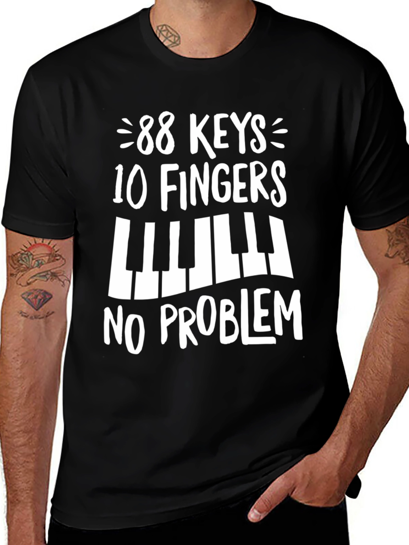 Variant 14 of 88 Keys, 10 Fingers, No Problem - Music T-Shirt