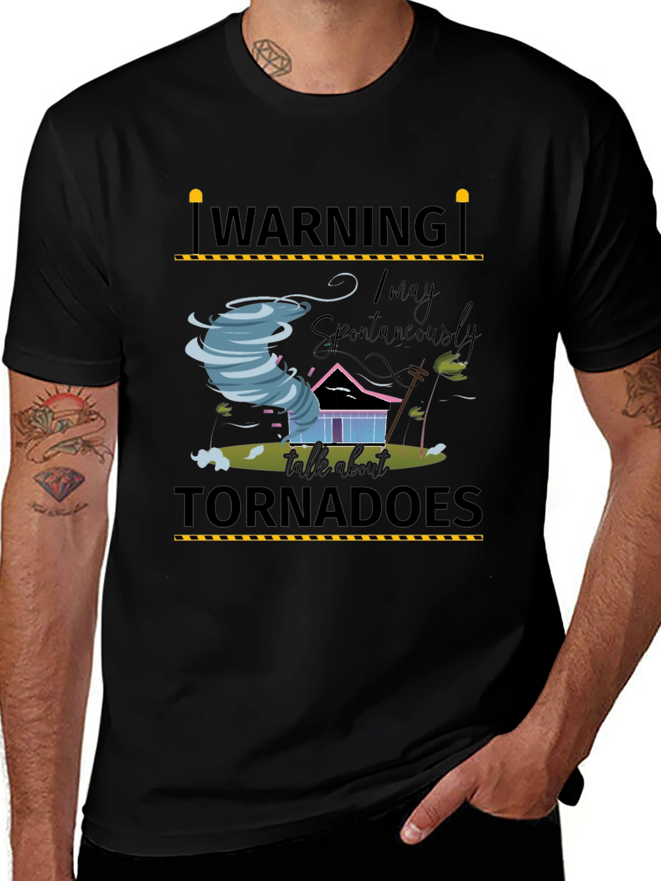 Variant 14 of Warning: I May Spontaneously Talk About Tornadoes T-Shirt