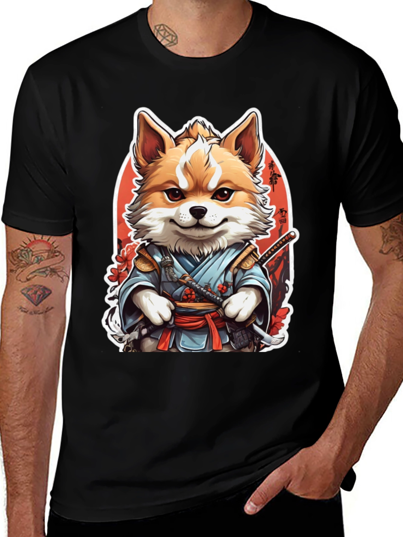 Variant 6 of Samurai Fox Graphic Tee