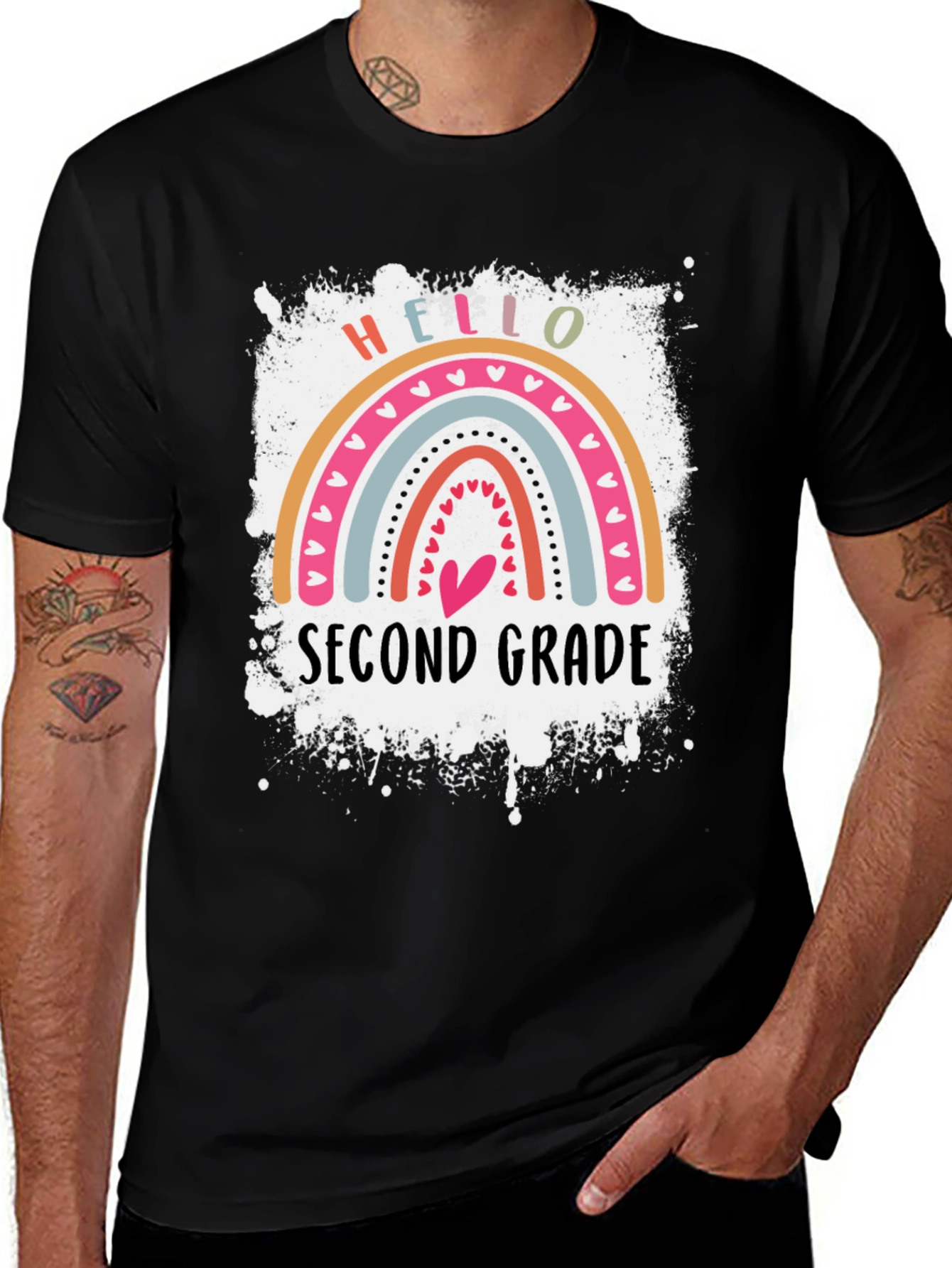 Variant 5 of Hello Second Grade Rainbow T-Shirt