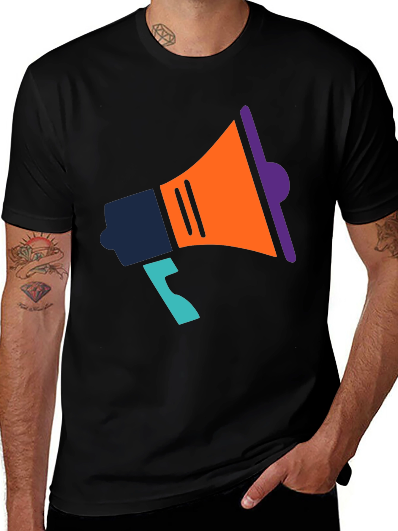 Variant 15 of Statement T-Shirt with Megaphone Graphic