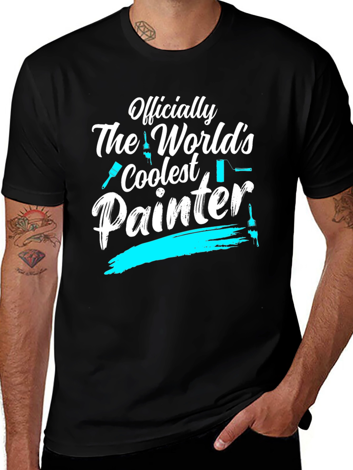 Black Coolest Painter T-Shirt main image