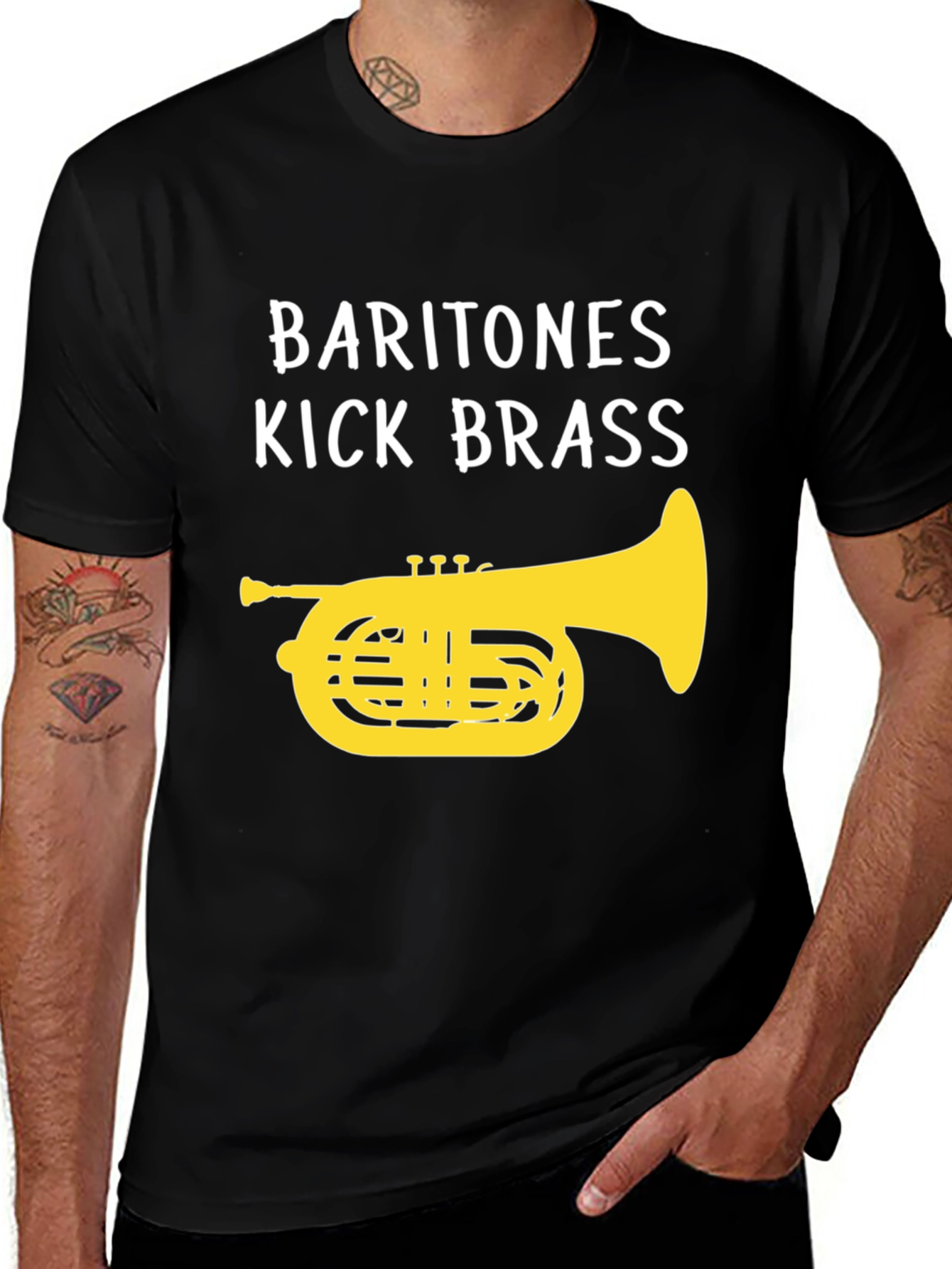 Variant 13 of Baritone Kick Brass Funny Music T-Shirt