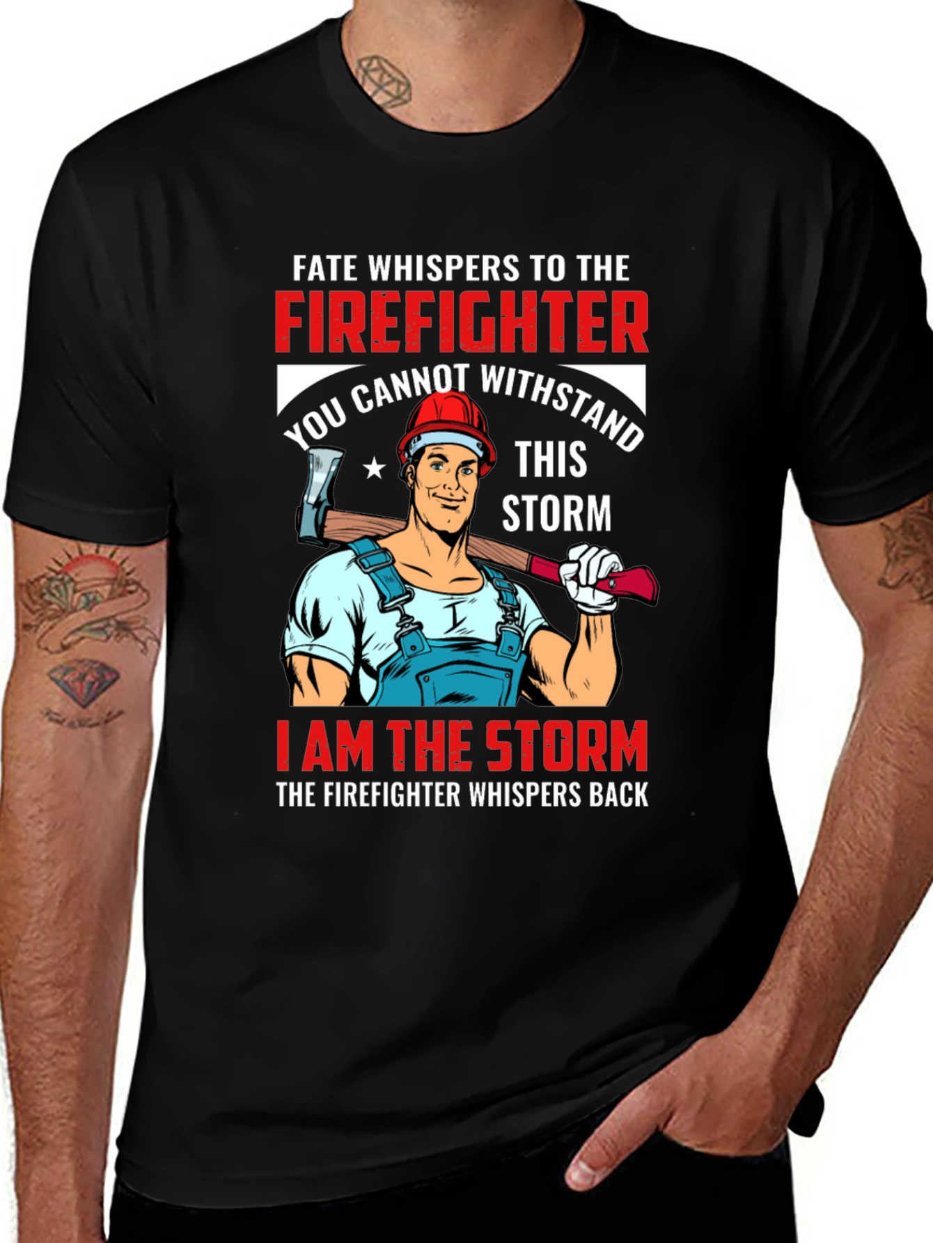 Variant 8 of Firefighter Storm T-Shirt - Bold Graphic Tee