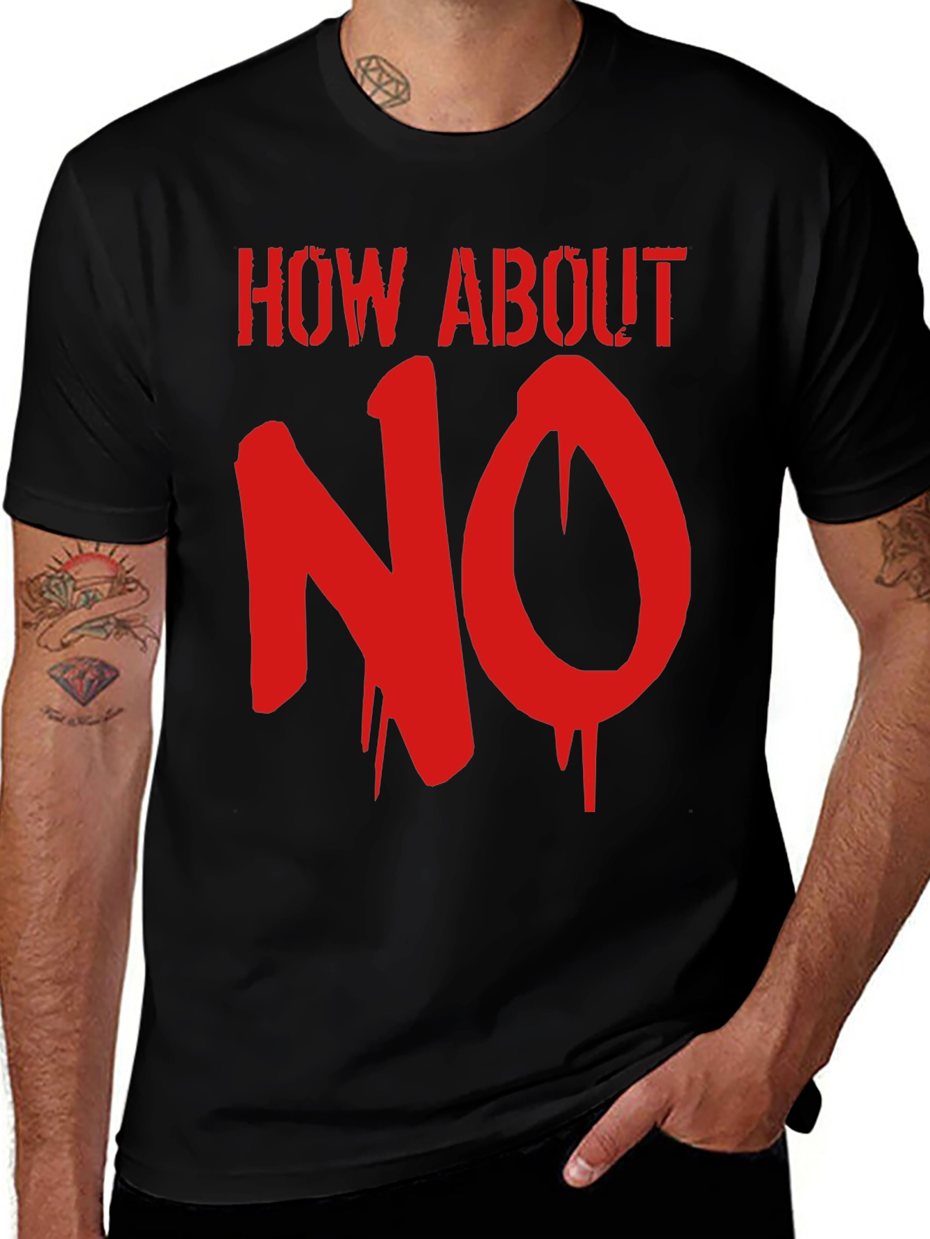 Variant 6 of How About No Graphic Tee - Bold Slogan T-Shirt