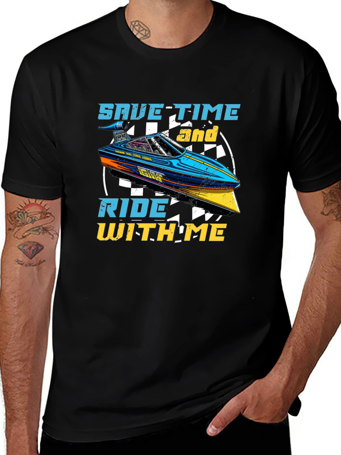 Variant 24 of Save Time Ride With Me Graphic Tee