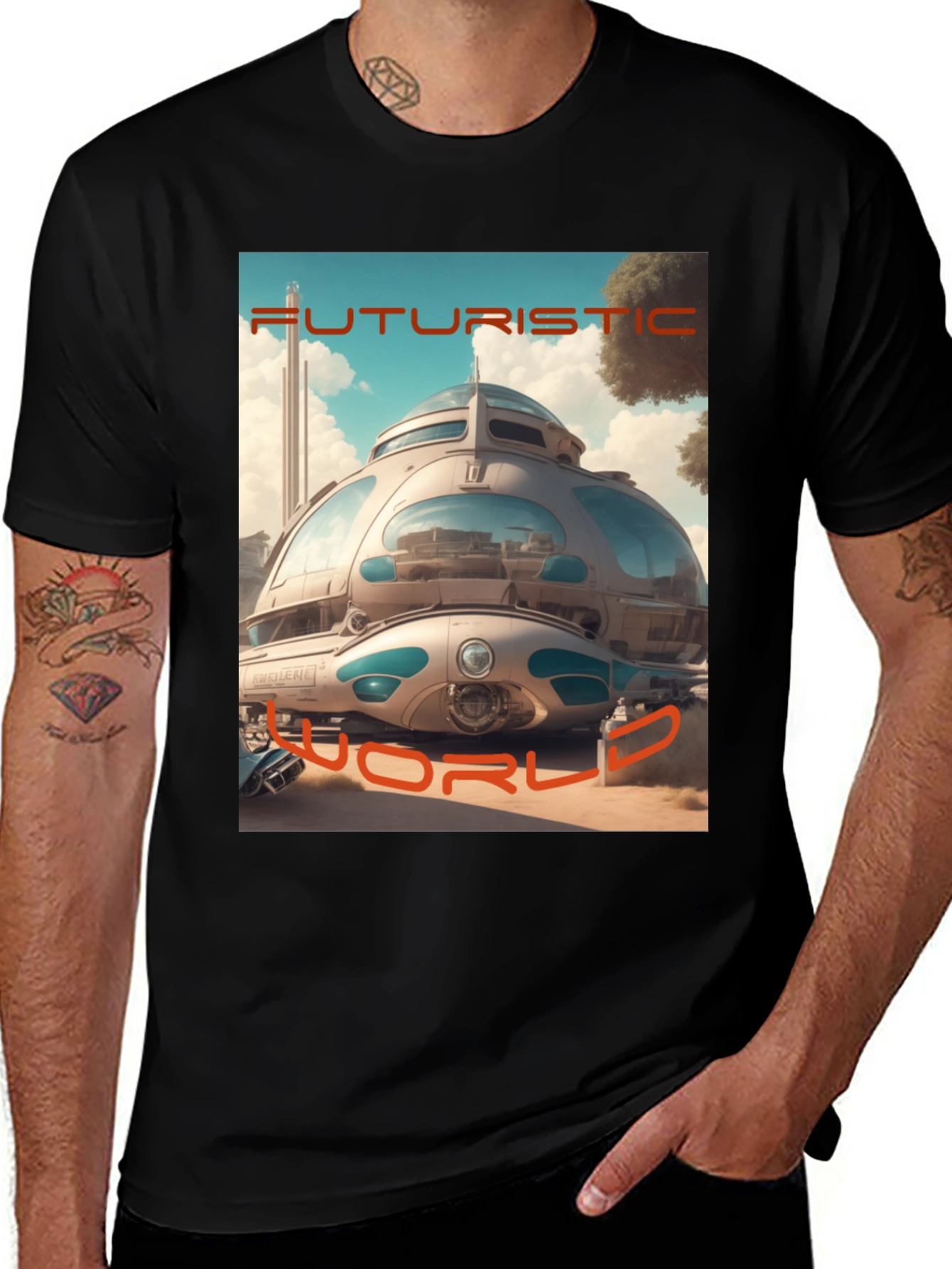 Variant 21 of Futuristic World Graphic T-Shirt