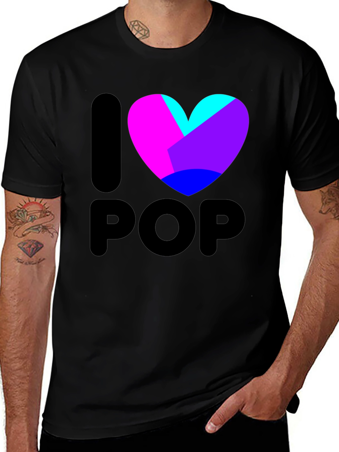 Variant 18 of I Heart Pop T-Shirt - Vibrant Graphic Tee