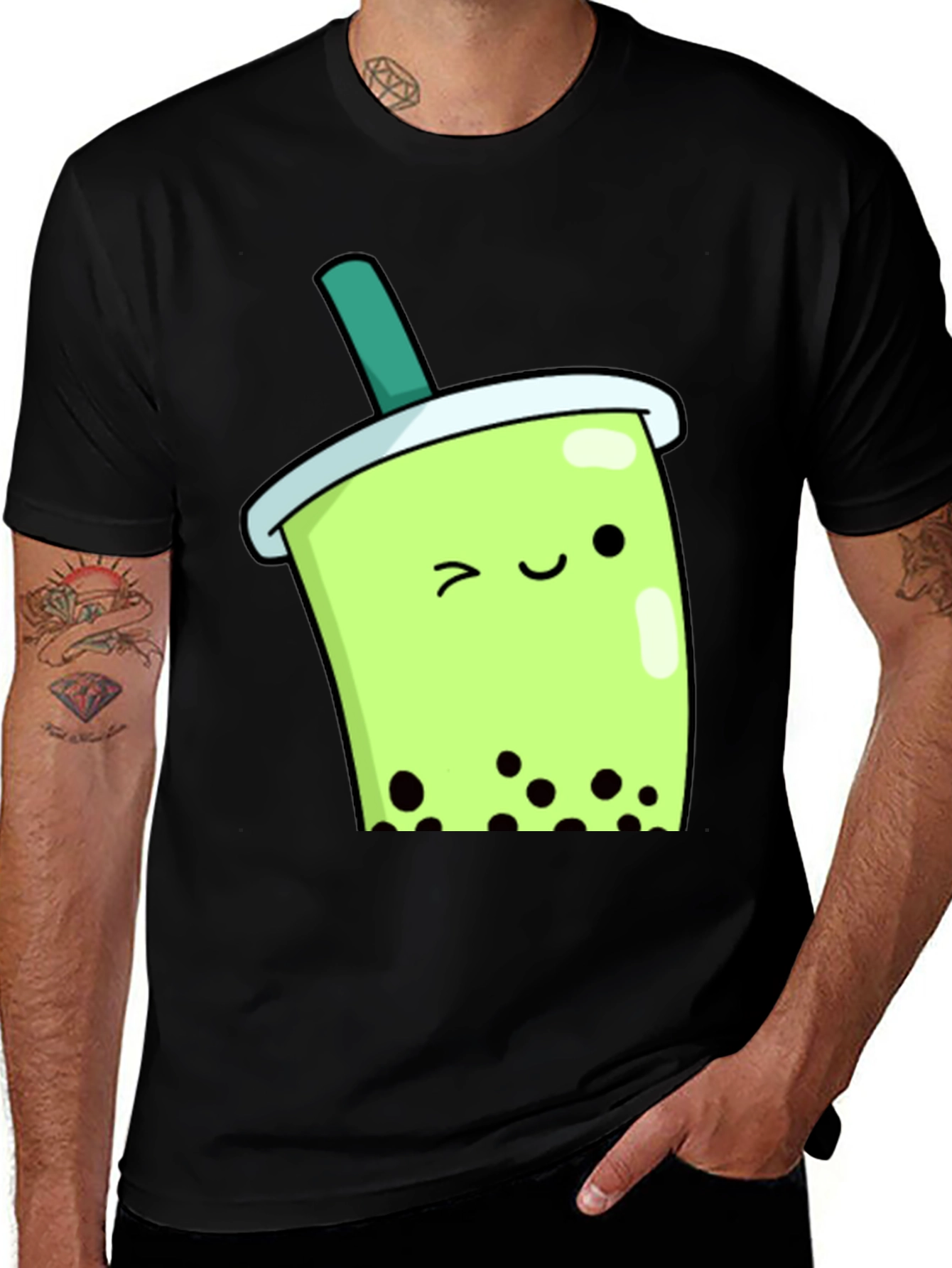 Variant 2 of Kawaii Bubble Tea Graphic Tee - Cute Boba Shirt