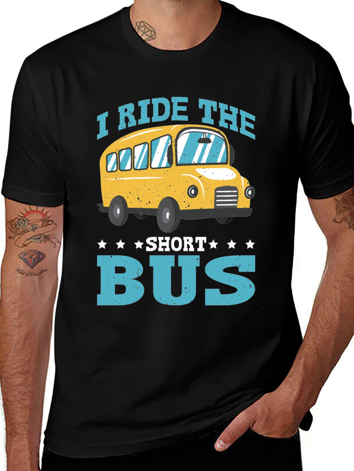 Variant 18 of I Ride The Short Bus Graphic Tee