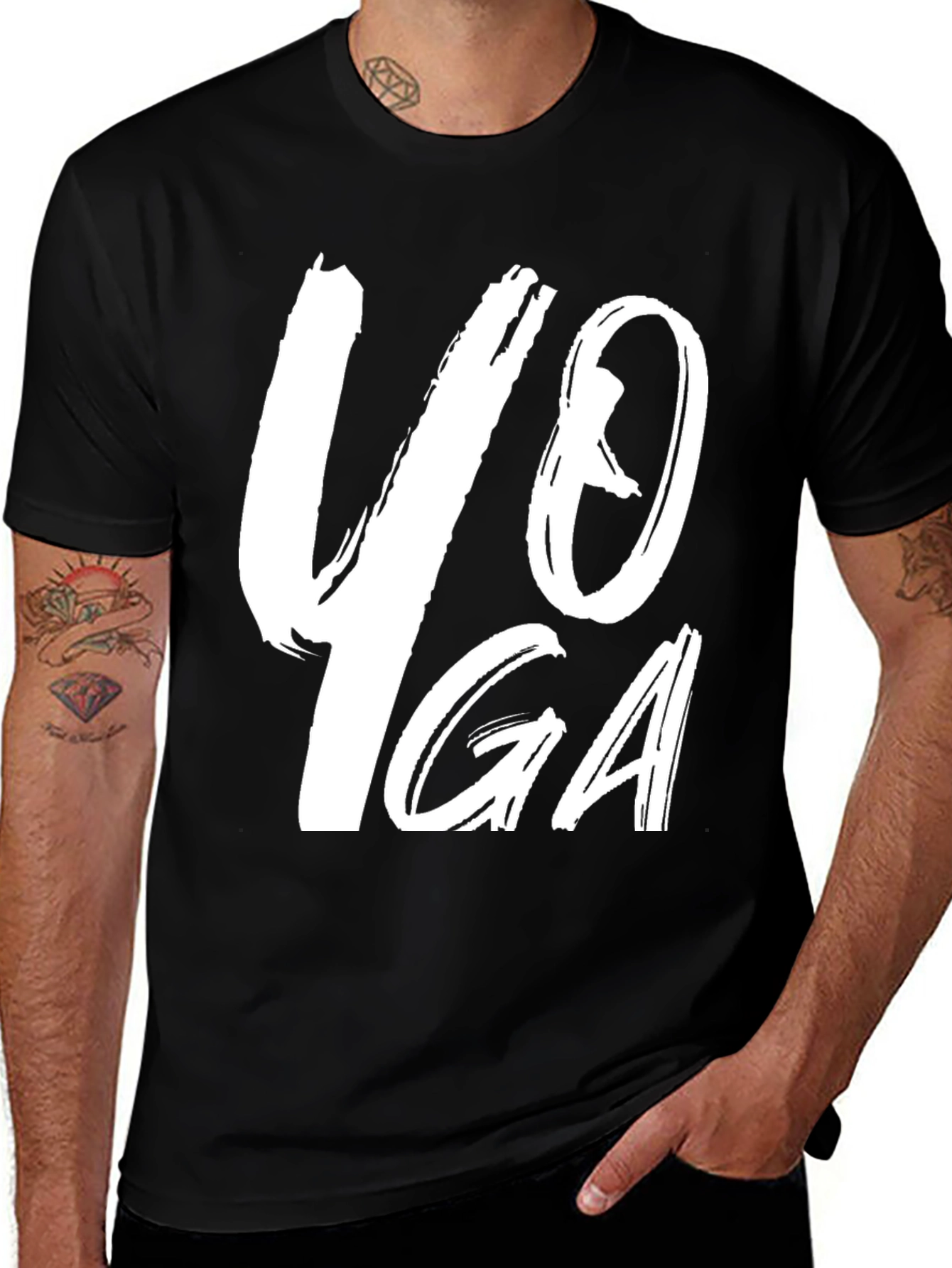 Variant 18 of Yoga Graphic Black T-Shirt
