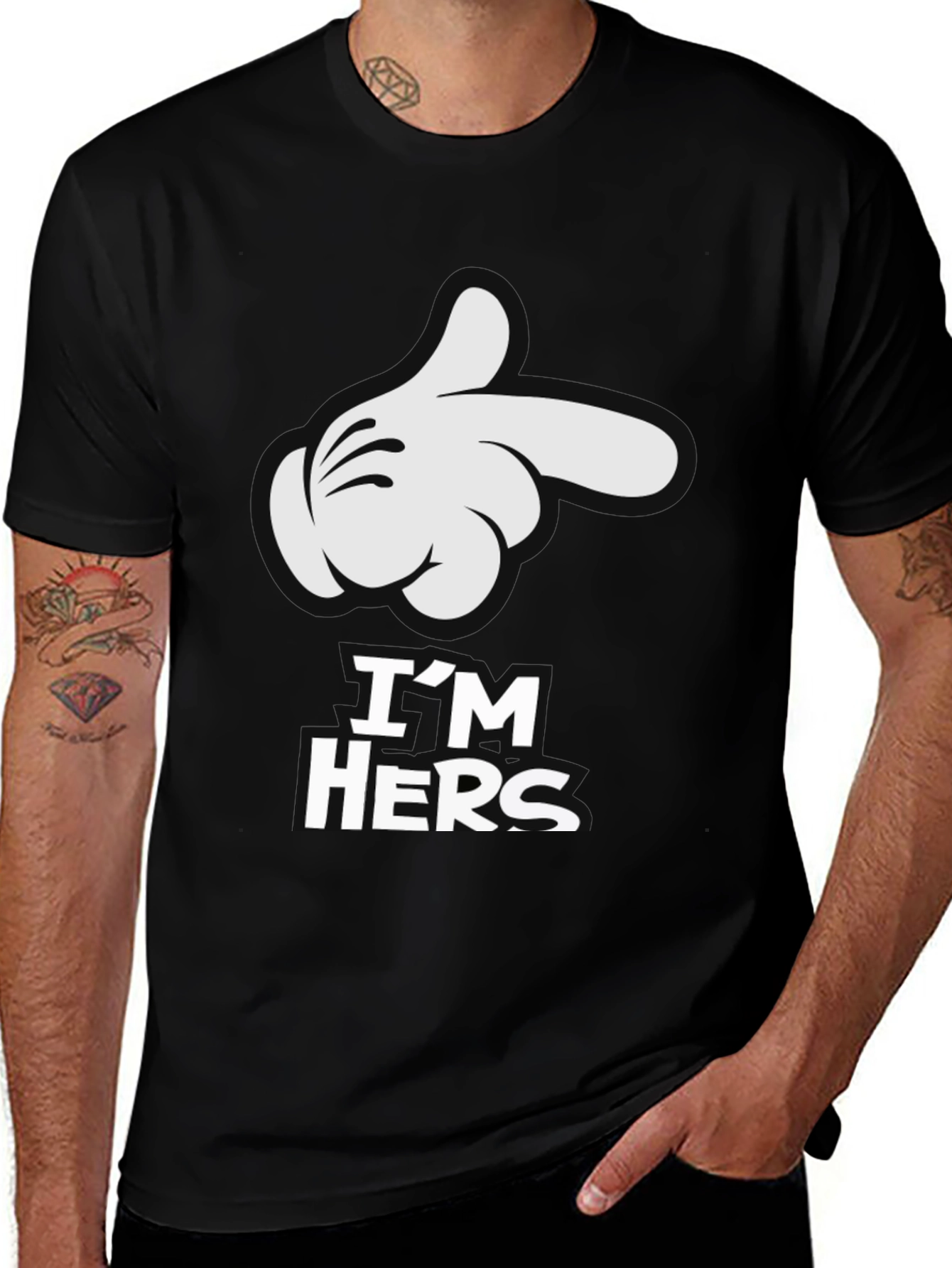 Variant 6 of I'm Hers Matching Couple T-Shirt