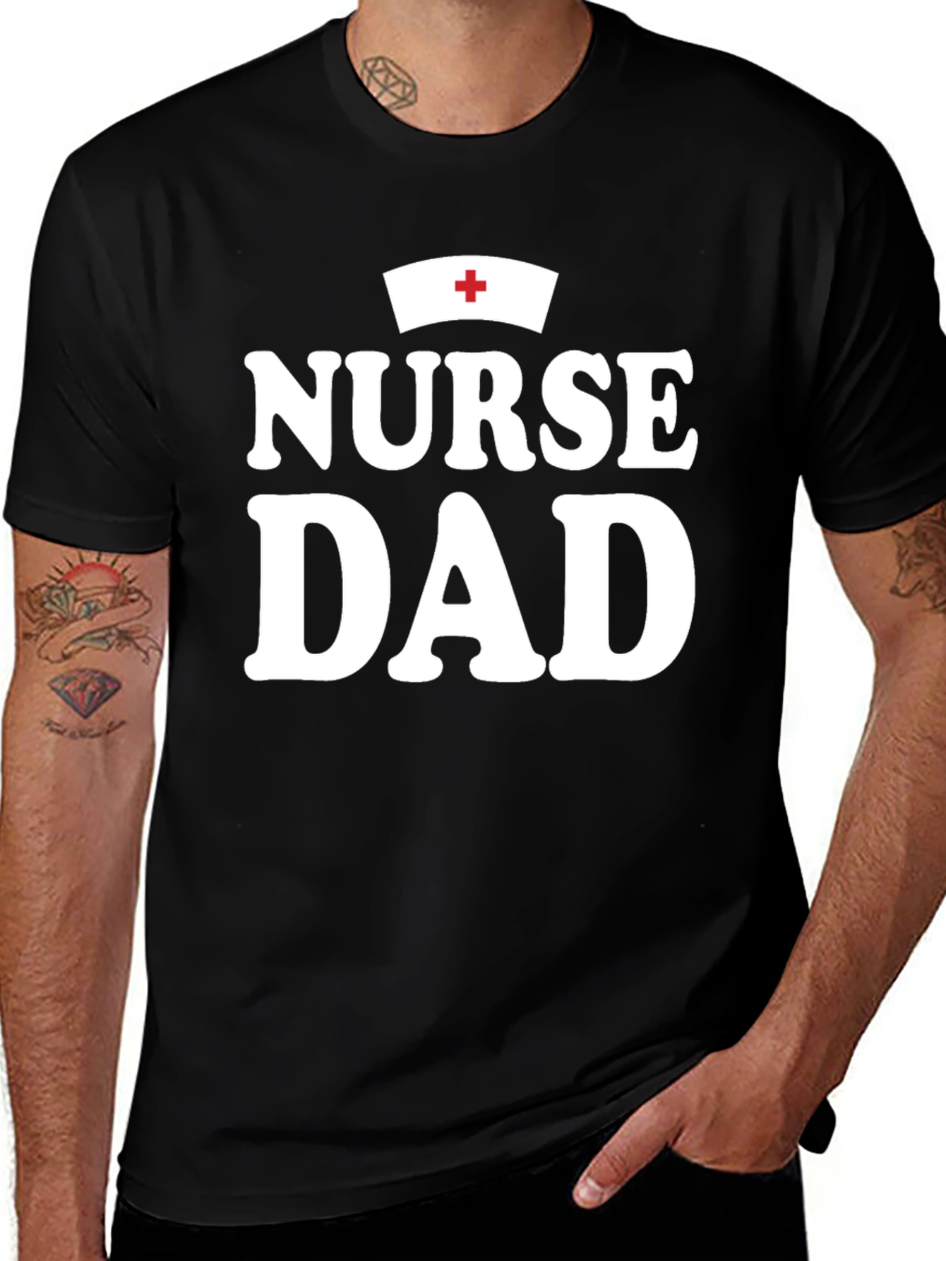 Variant 15 of Nurse Dad Black T-Shirt