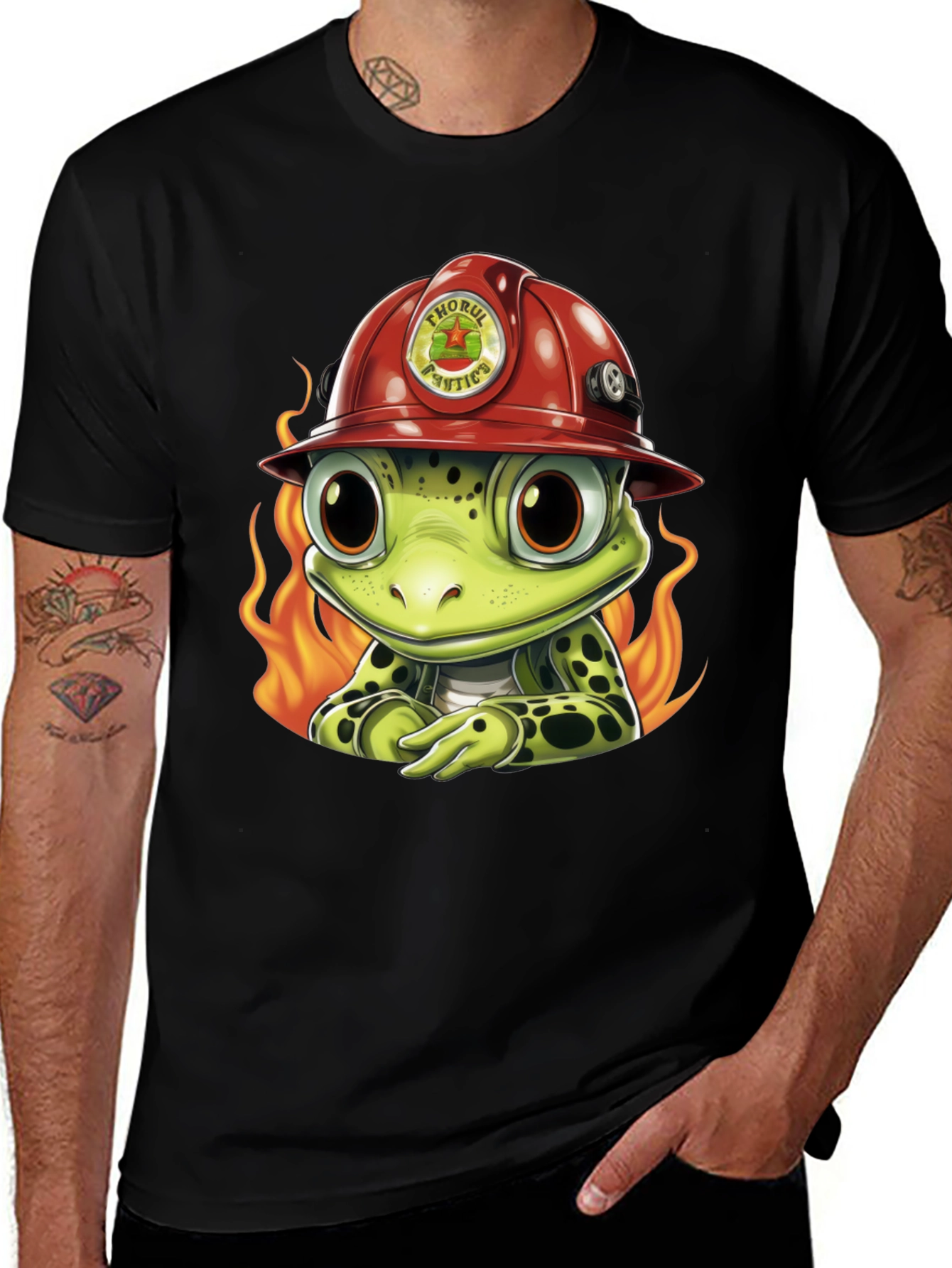 Black Frog Firefighter T-Shirt main image