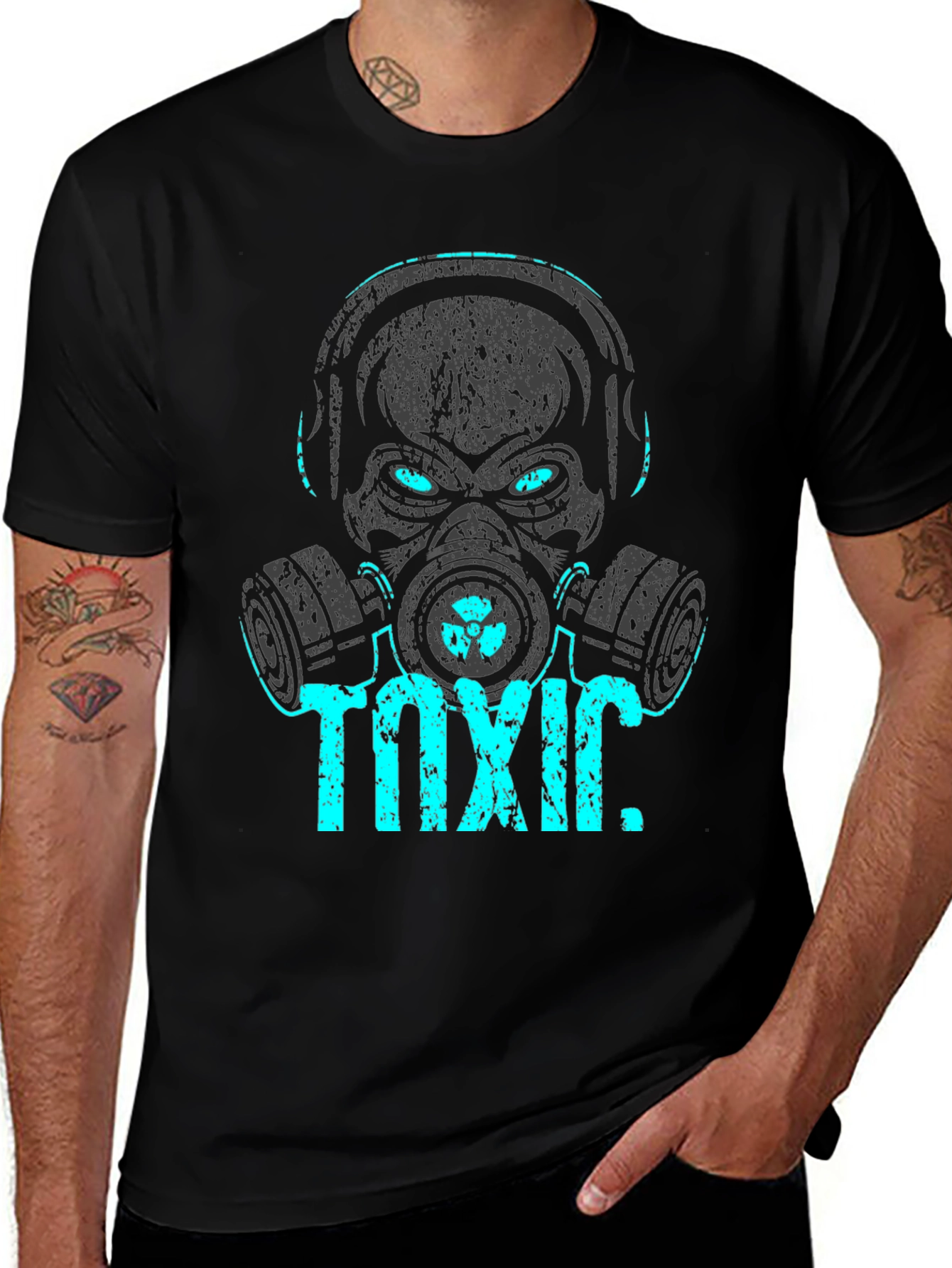Variant 25 of Toxic Graphic Tee - Skull Gas Mask Design