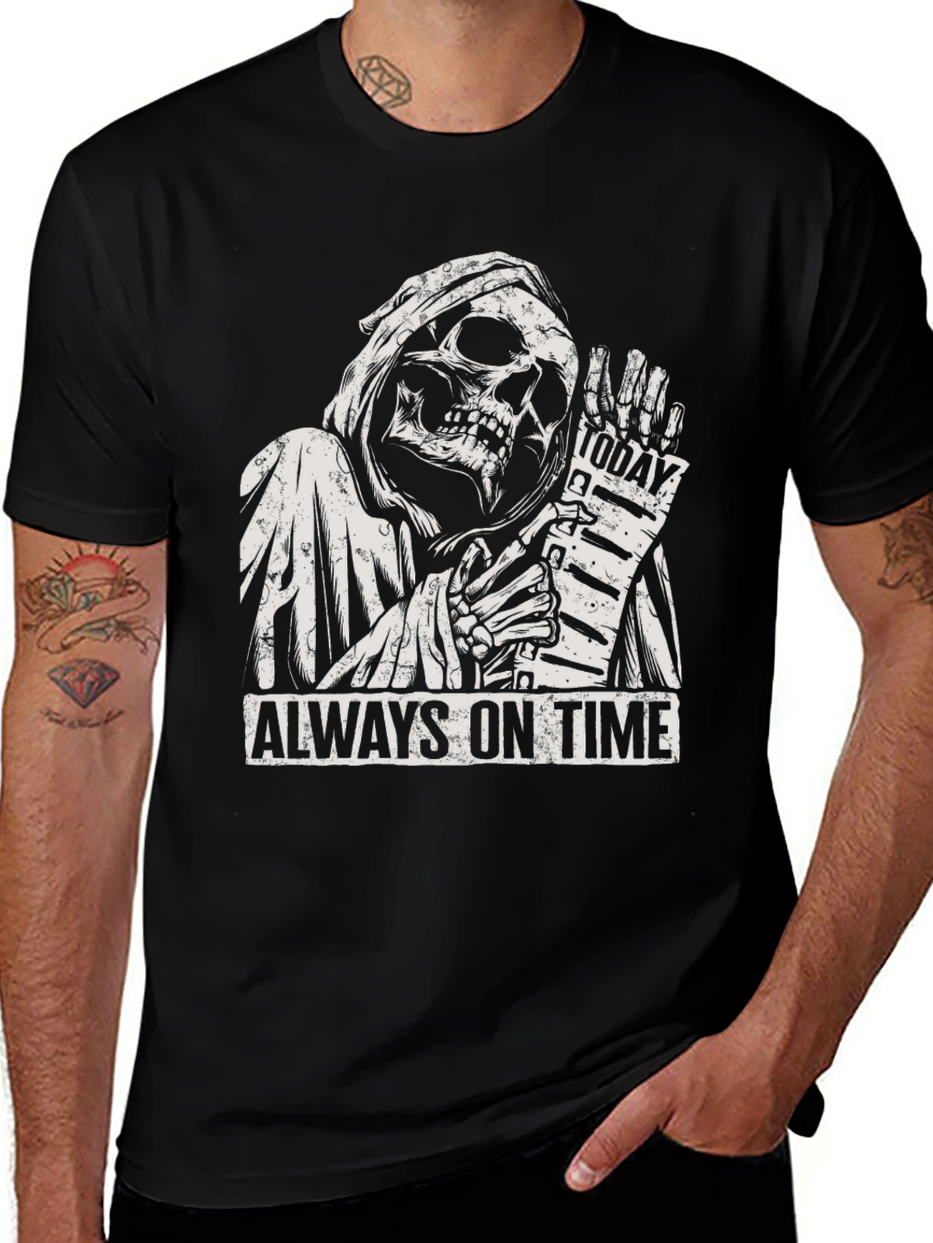 Always On Time Grim Reaper T-Shirt