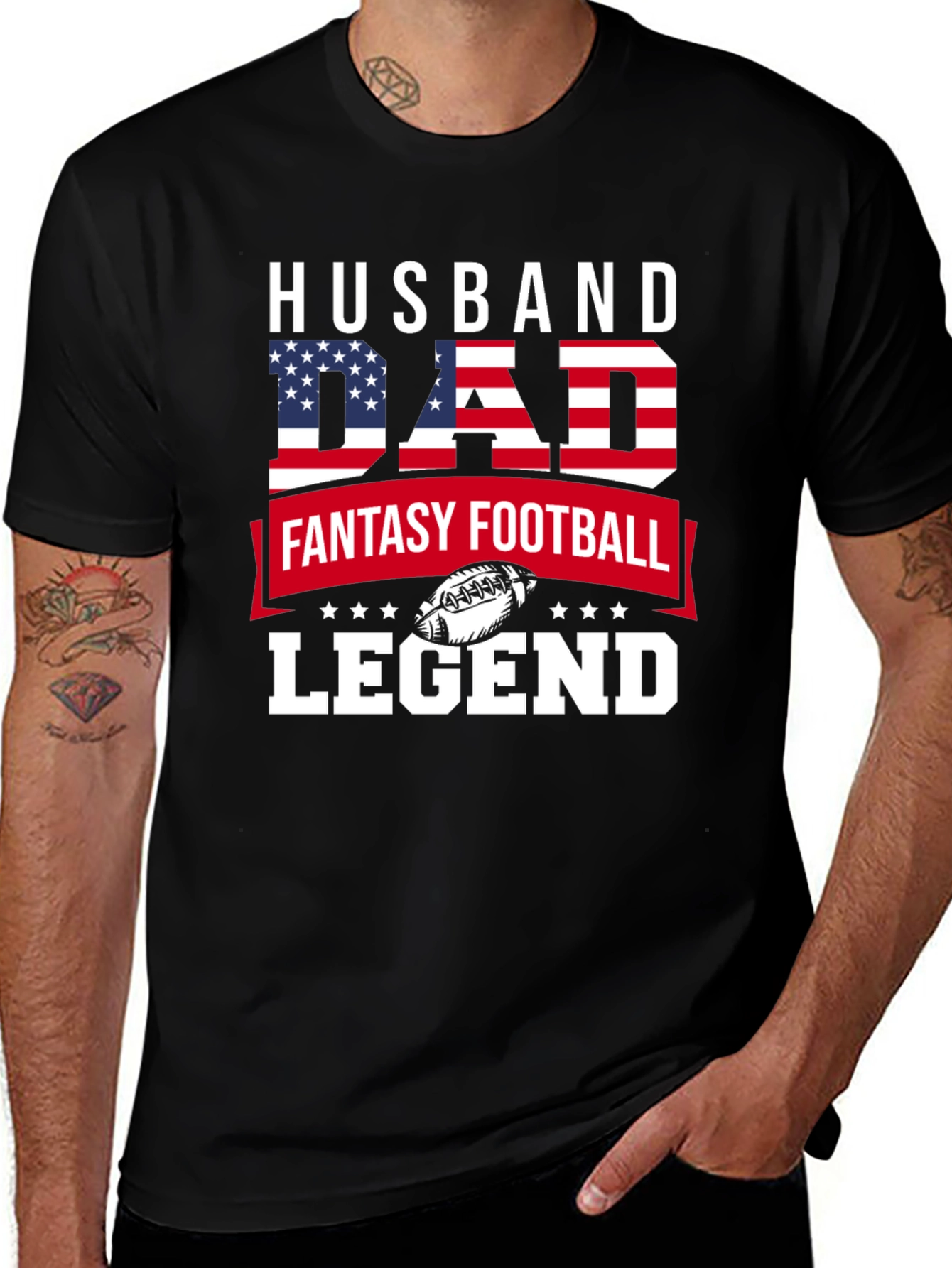 Husband Dad Fantasy Football Legend T-Shirt