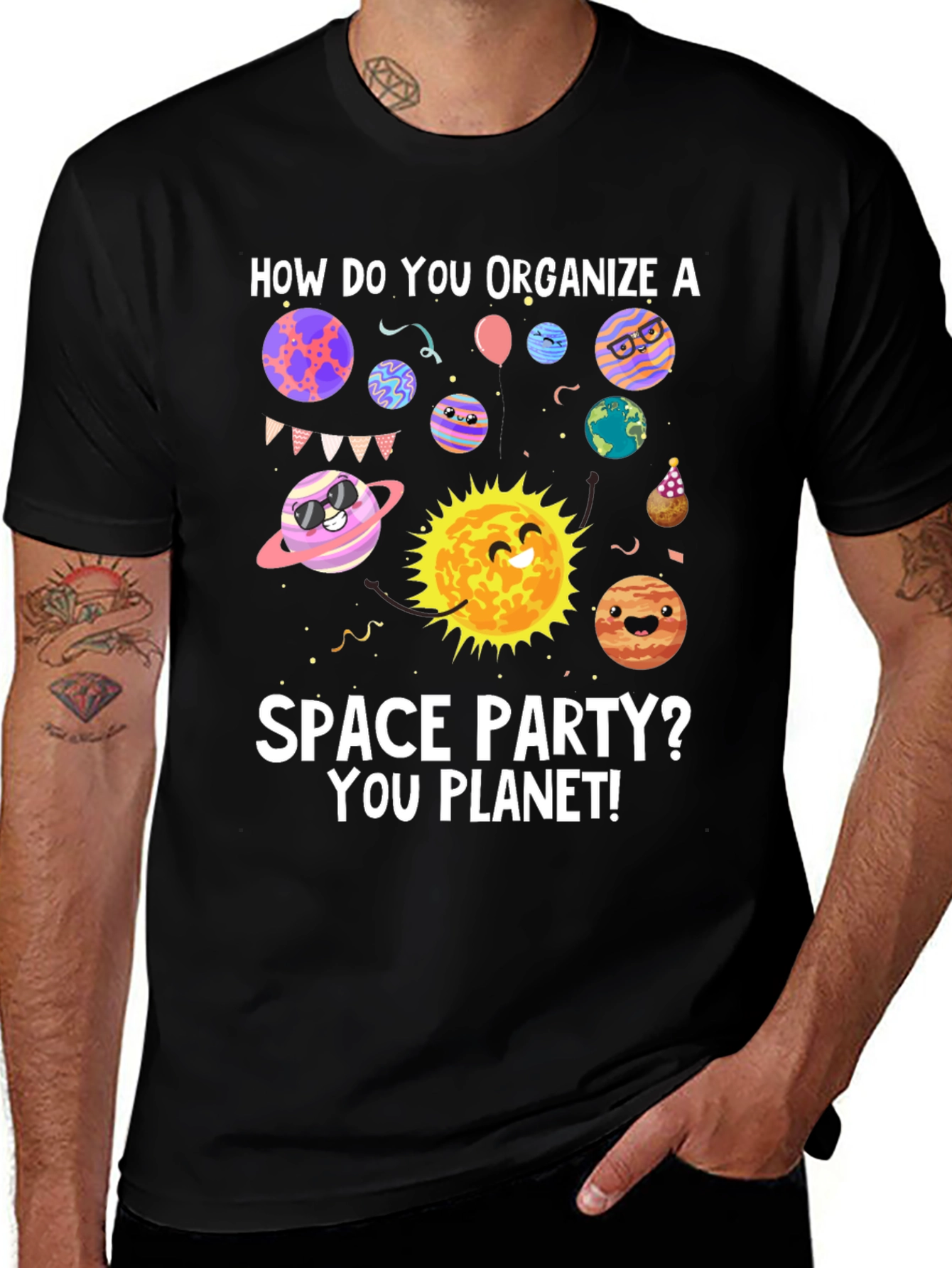 Variant 5 of Space Party T-Shirt - You Planet!