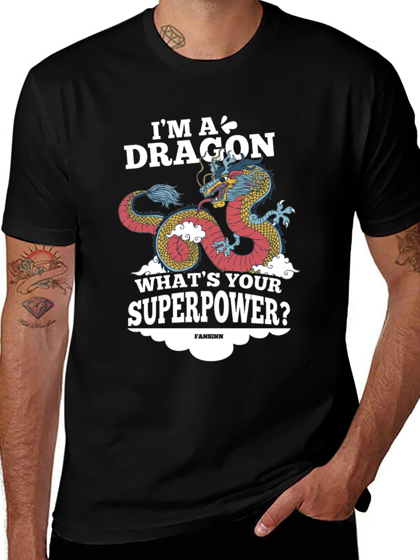 Variant 15 of I'm A Dragon What's Your Superpower? Graphic Tee