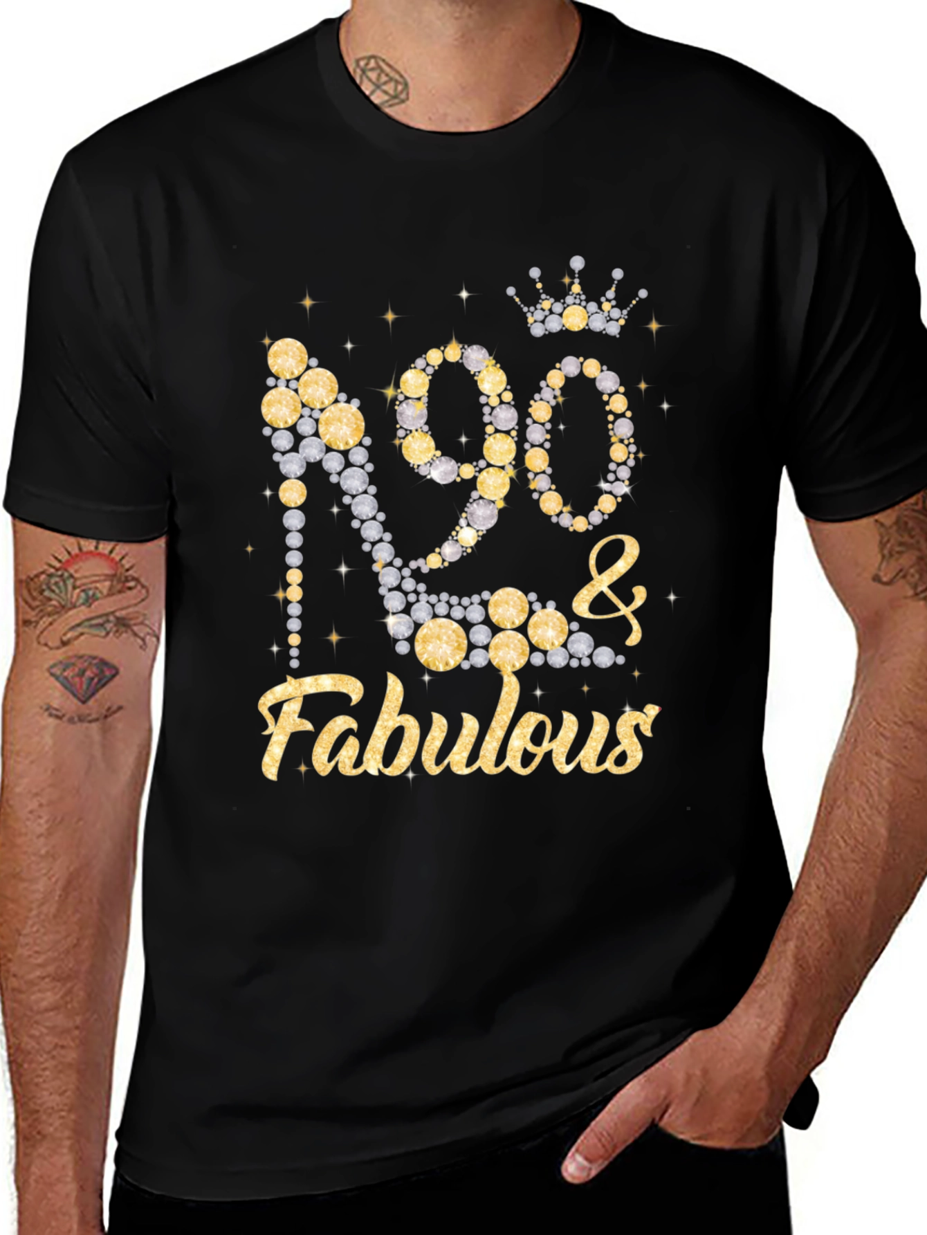 90 & Fabulous Birthday T-Shirt