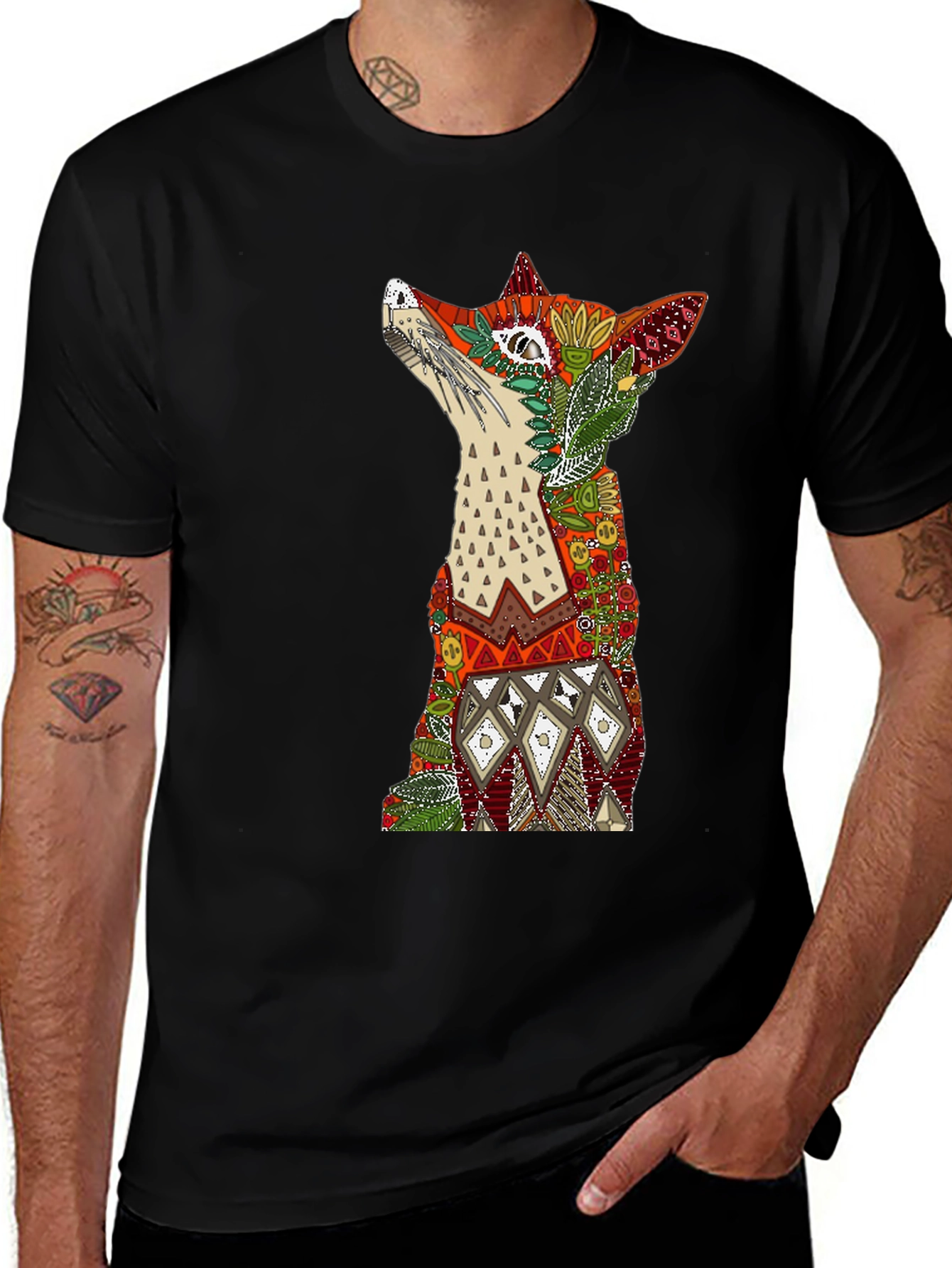 Variant 10 of Fox Art Graphic T-Shirt - Stylish Animal Print Tee
