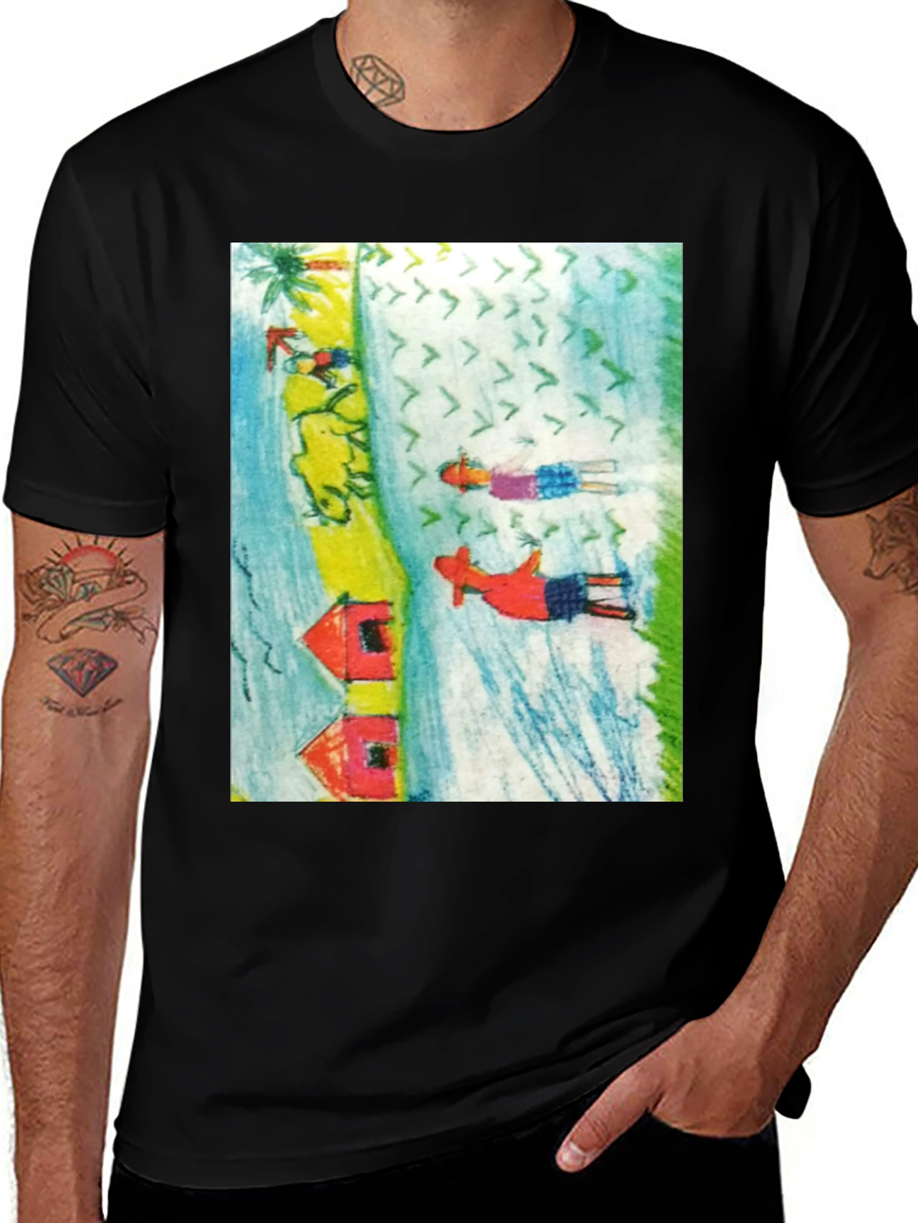 Variant 28 of Unique Graphic Print Tee Shirt