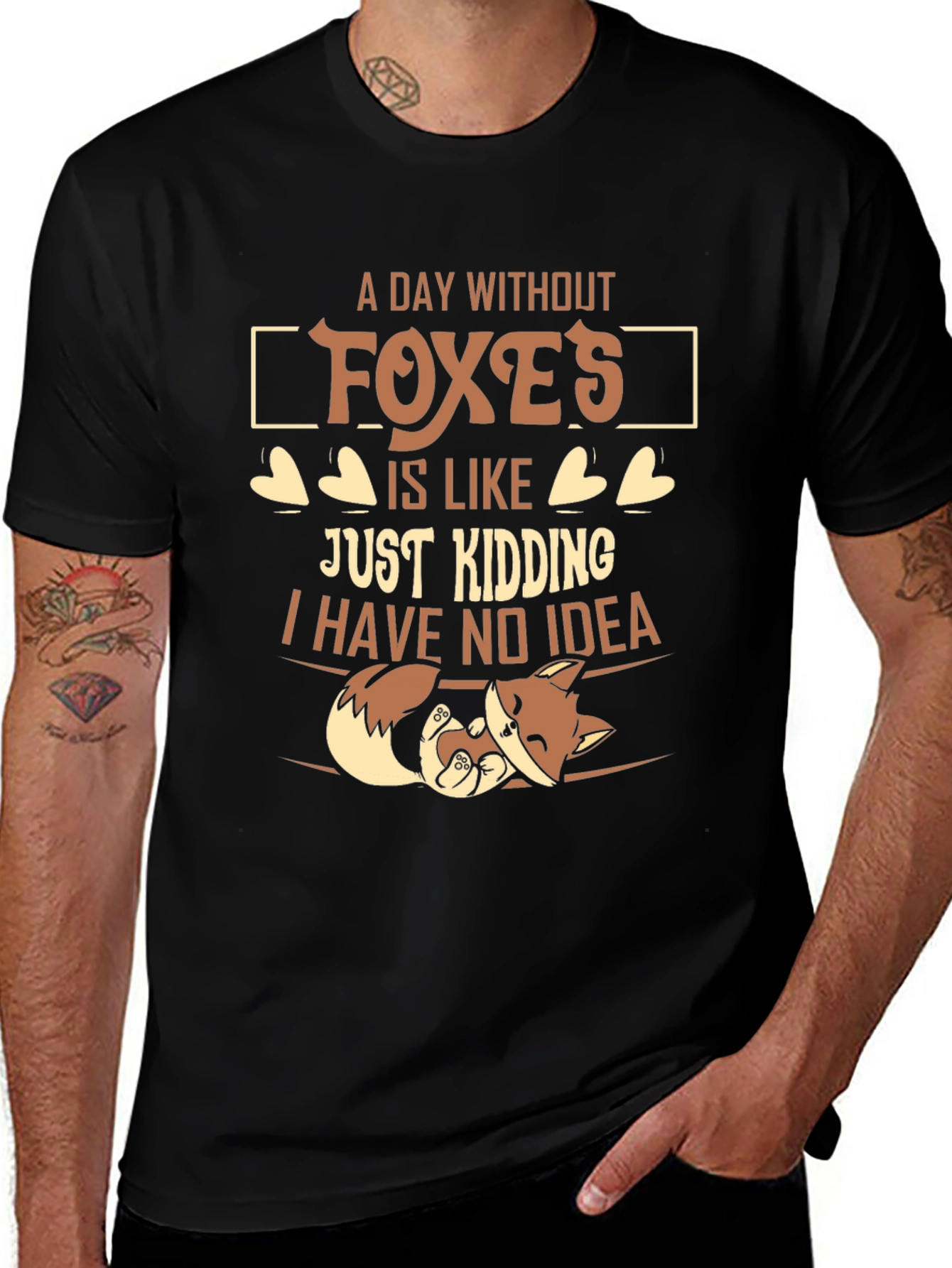 Variant 21 of A Day Without Foxes Funny Novelty T-Shirt