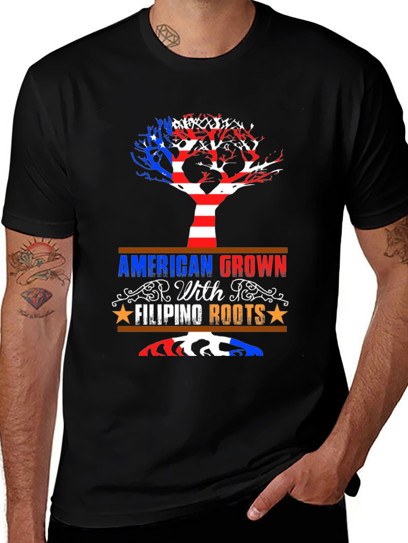 Variant 2 of American Grown Filipino Roots Tee