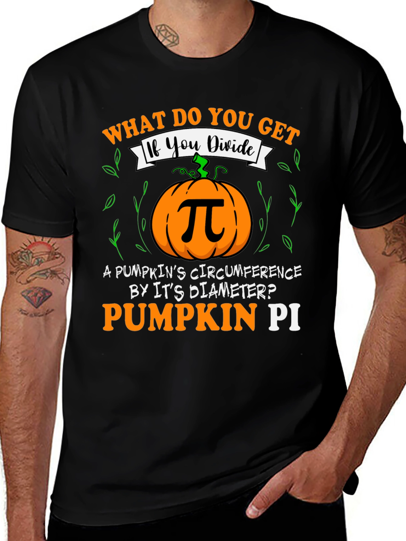 Pumpkin Pi T-Shirt - Math Humor Fall Tee
