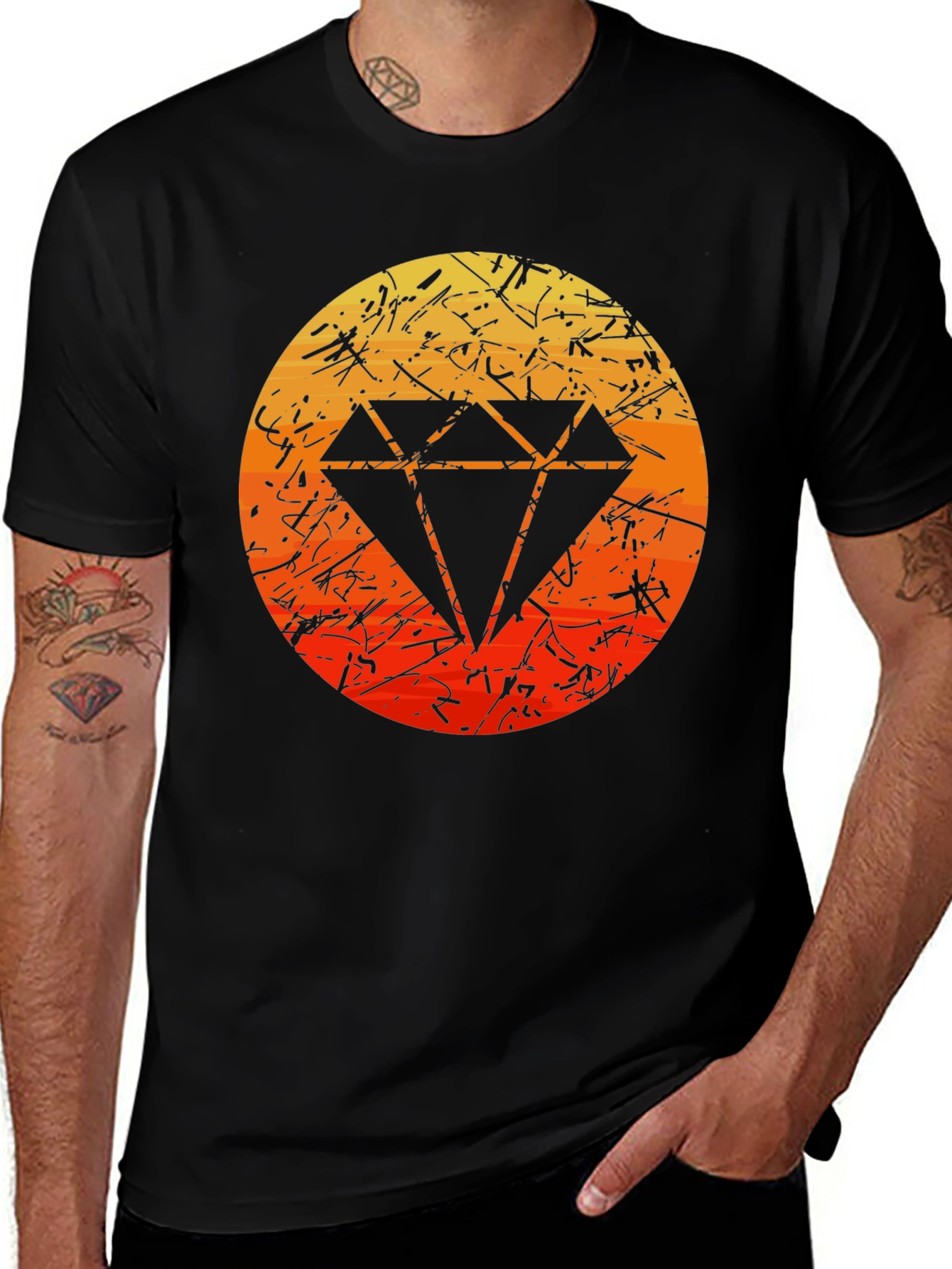 Variant 29 of Black Diamond Graphic Tee - Modern Style