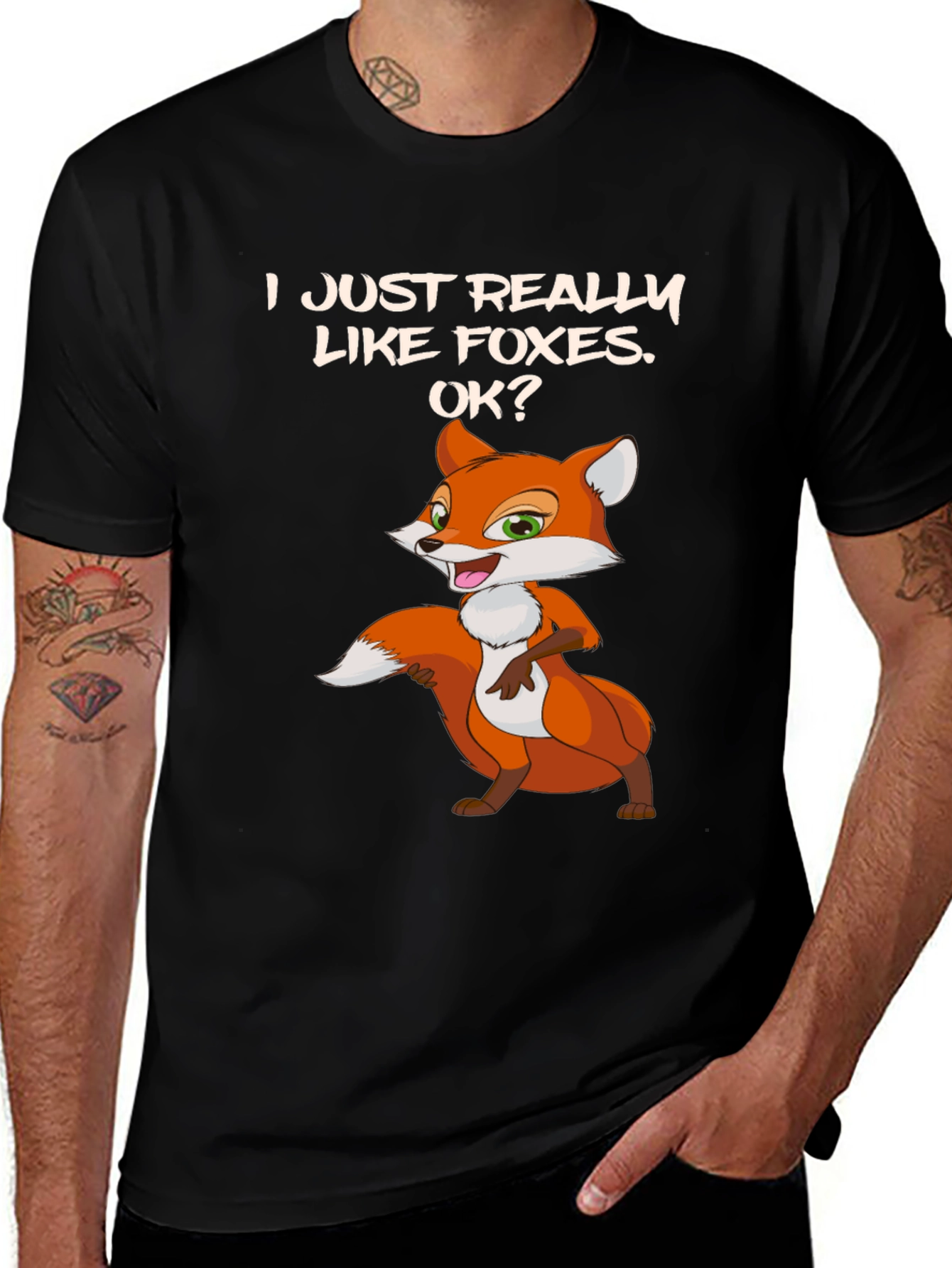 Variant 4 of I Just Really Like Foxes OK? Graphic Tee