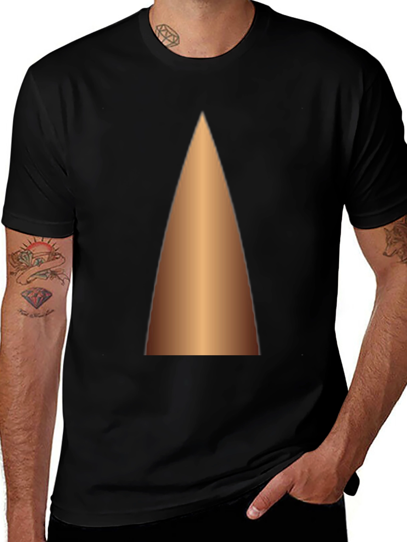 Variant 22 of Gradient Cone Graphic Tee - Modern Casual Style