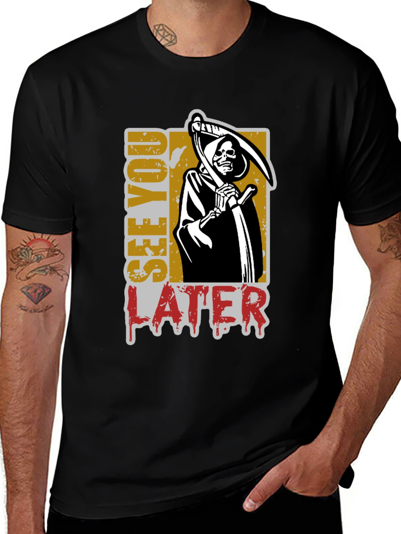 Variant 13 of Grim Reaper See You Later Graphic T-Shirt