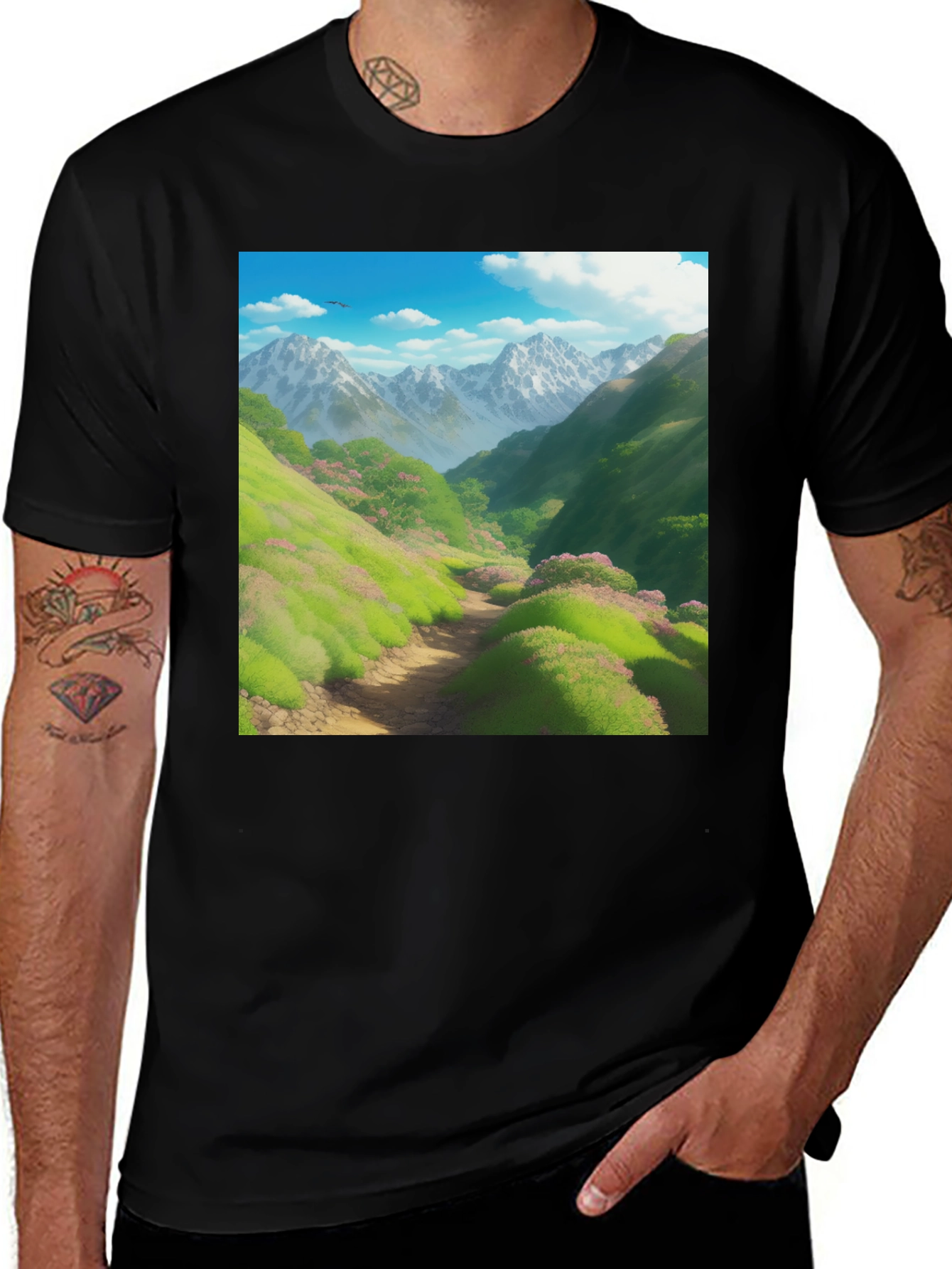 Mountain Trail T-Shirt: Scenic Nature Tee