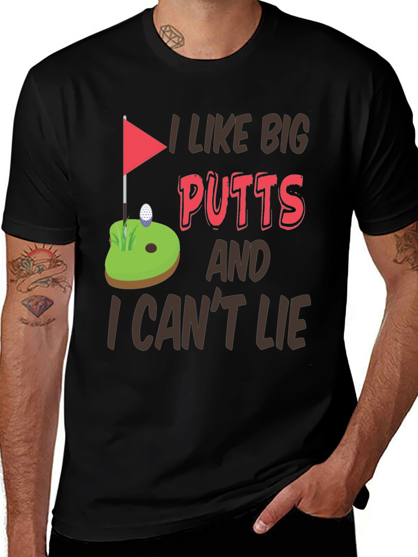 Variant 3 of I Like Big Putts Funny Golf T-Shirt