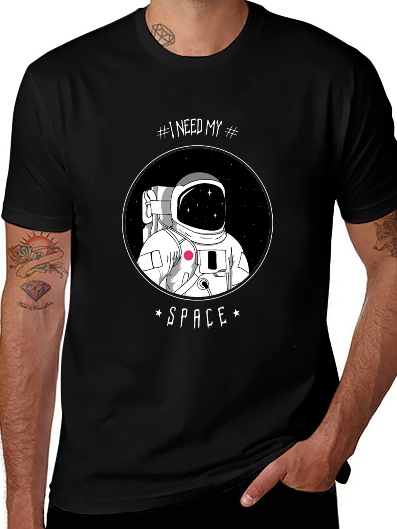 Variant 17 of I Need My Space T-Shirt - Astronaut Graphic Tee
