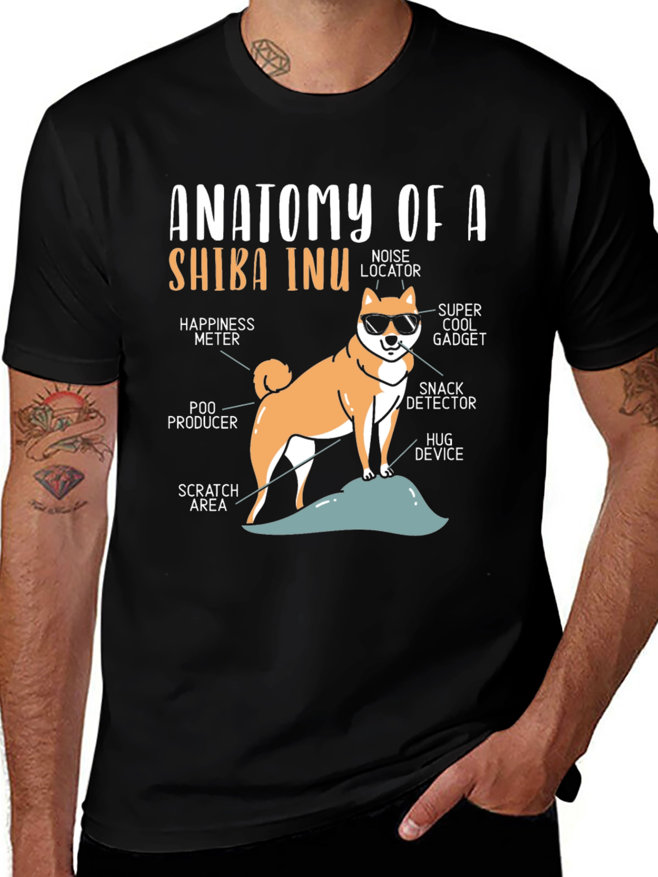 Anatomy of a Shiba Inu T-Shirt