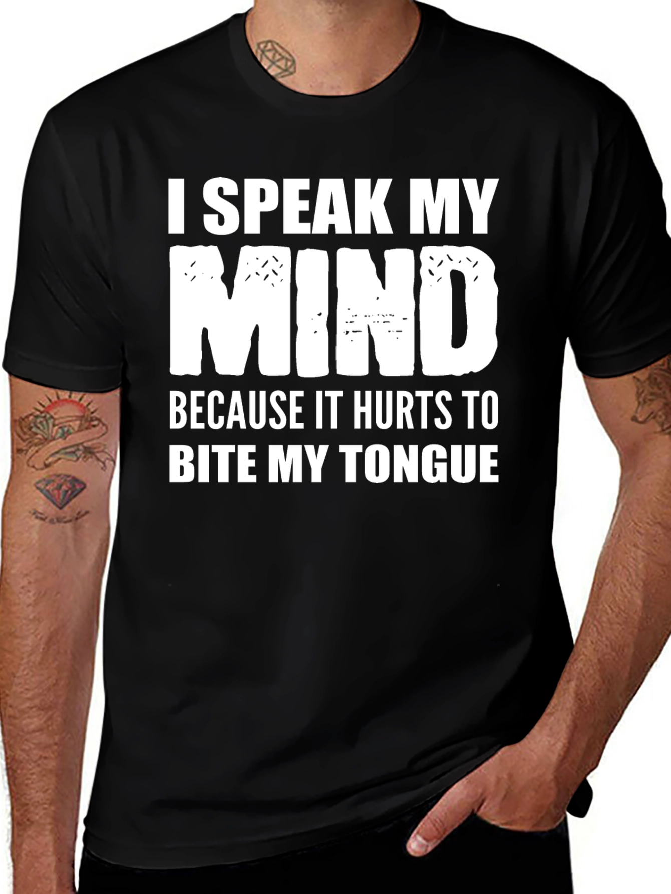 Black Speak My Mind Black Tee main image