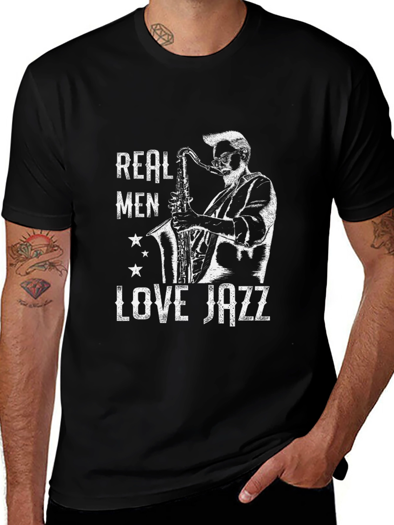 Variant 23 of Real Men Love Jazz T-Shirt