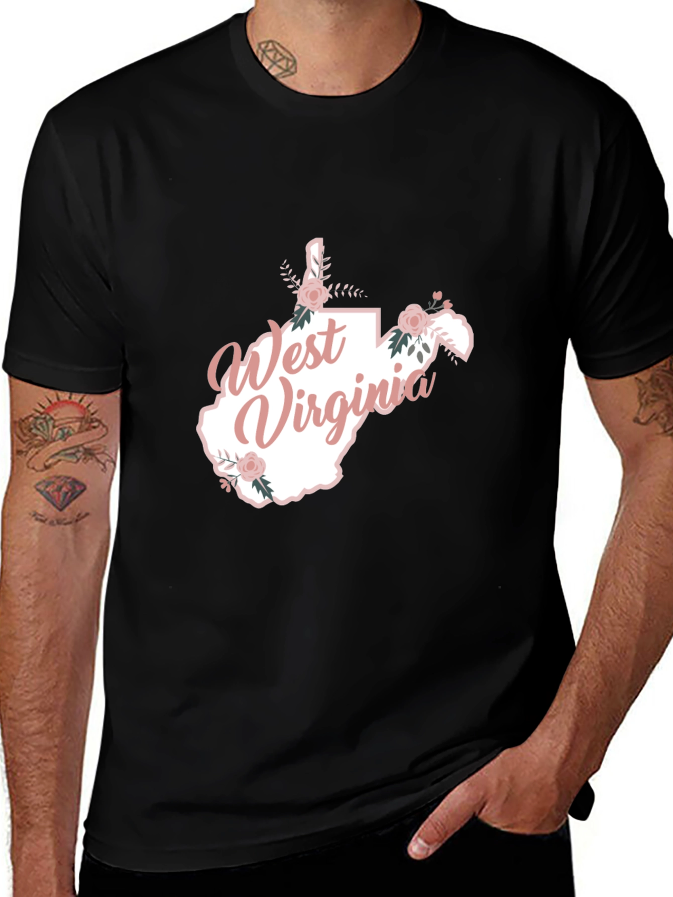 Variant 9 of West Virginia Floral T-Shirt - State Pride Tee