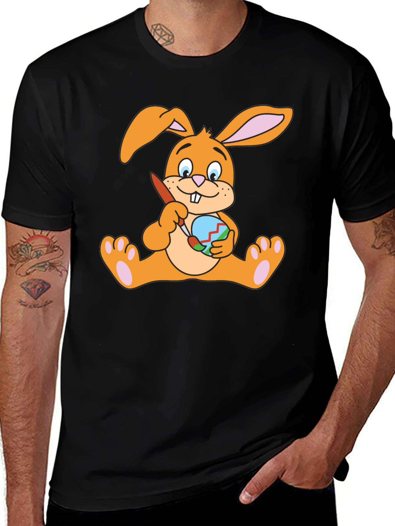 Easter Bunny Painting Egg T-Shirt