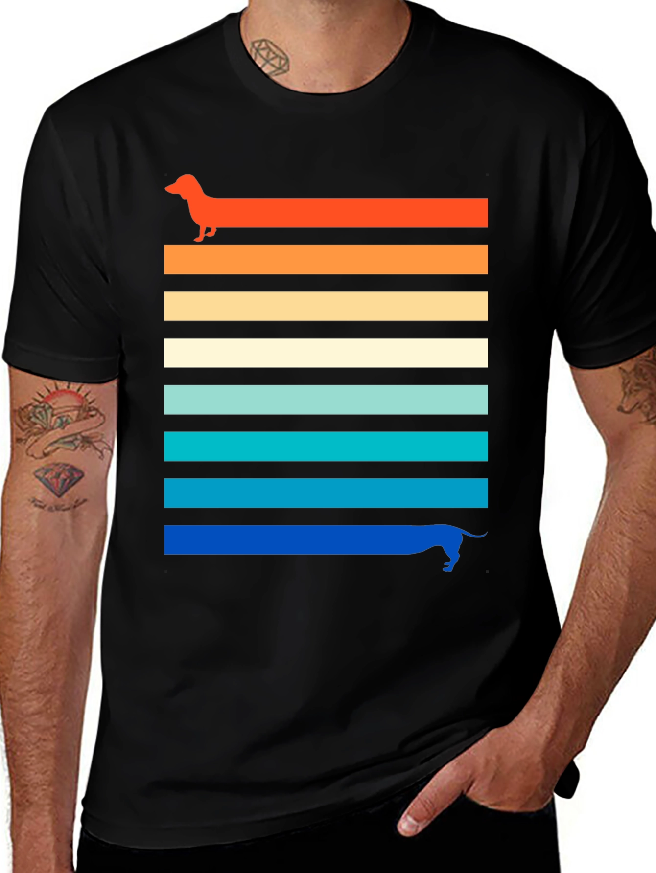 Variant 7 of Retro Dachshund T-Shirt