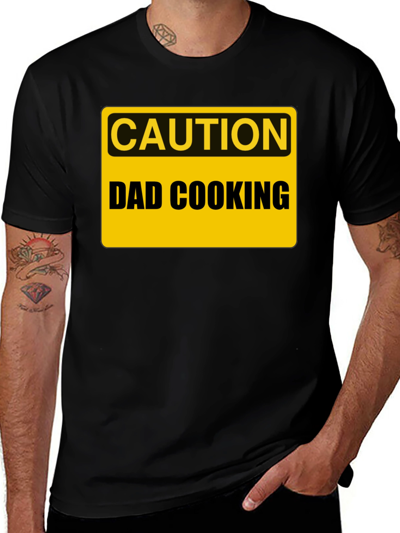 Variant 9 of Caution Dad Cooking T-Shirt - Funny Father's Day Gift