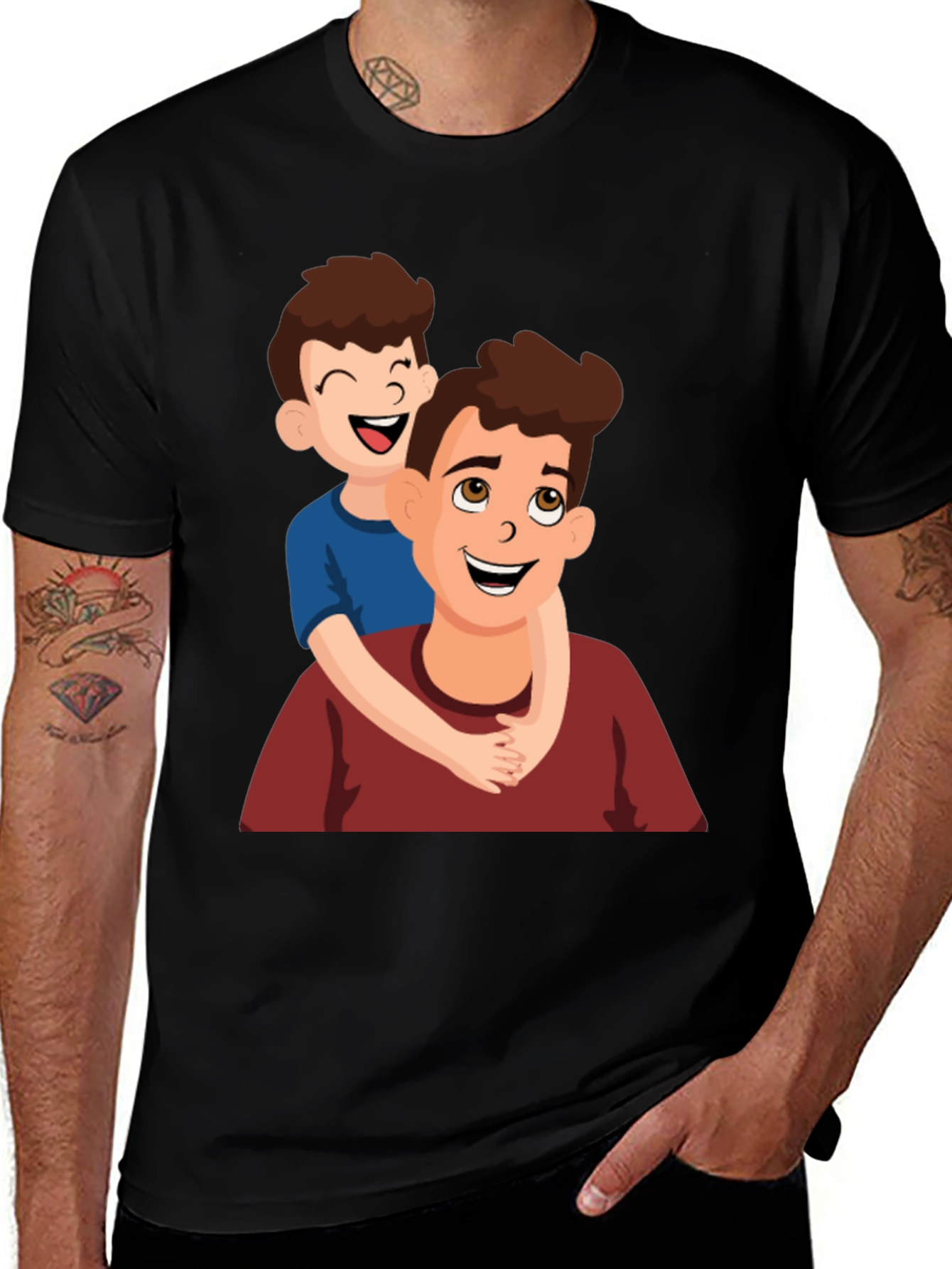 Variant 20 of Father & Son Hug Graphic Tee