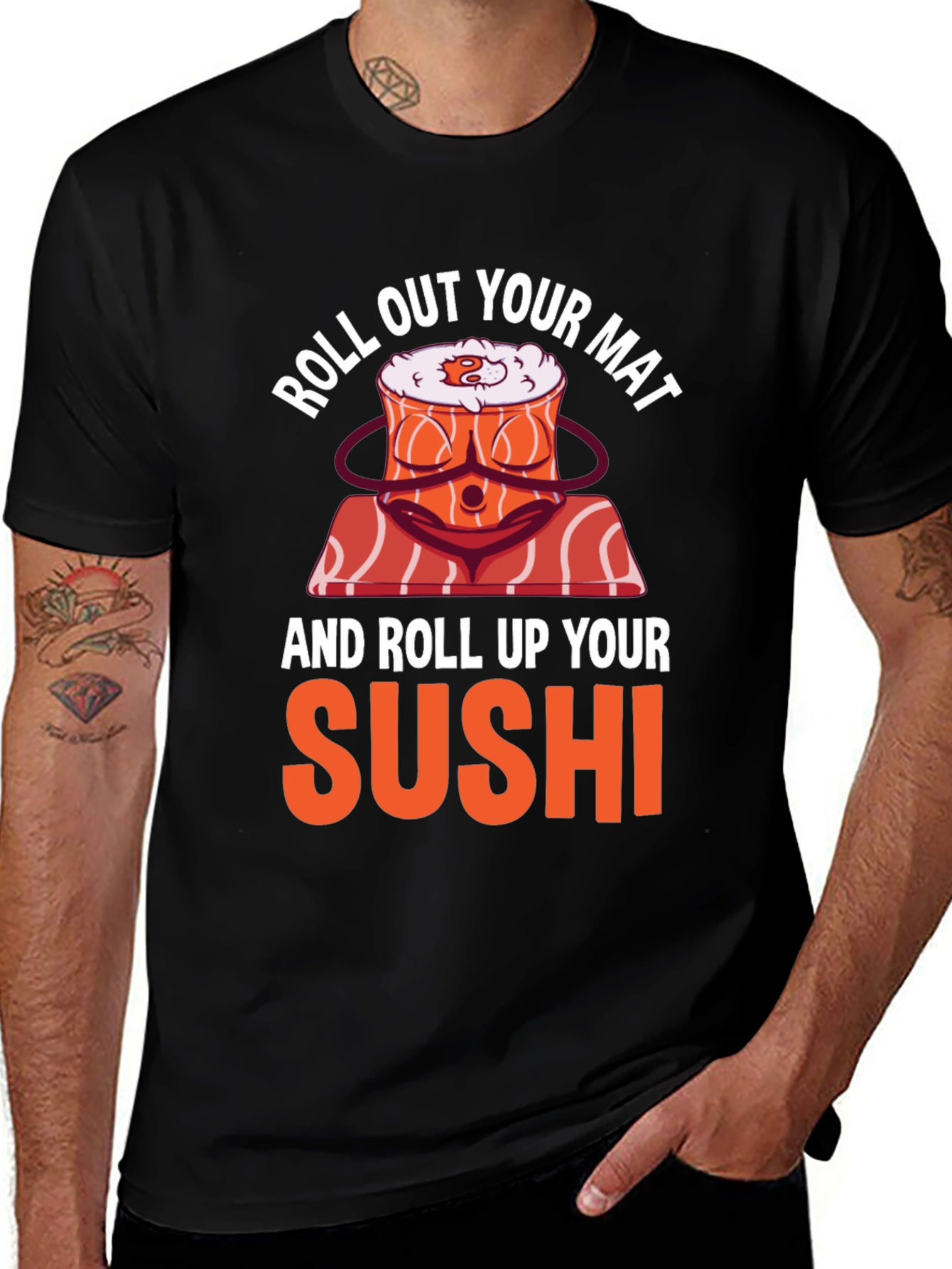 Variant 29 of Roll Out Your Mat Sushi T-Shirt