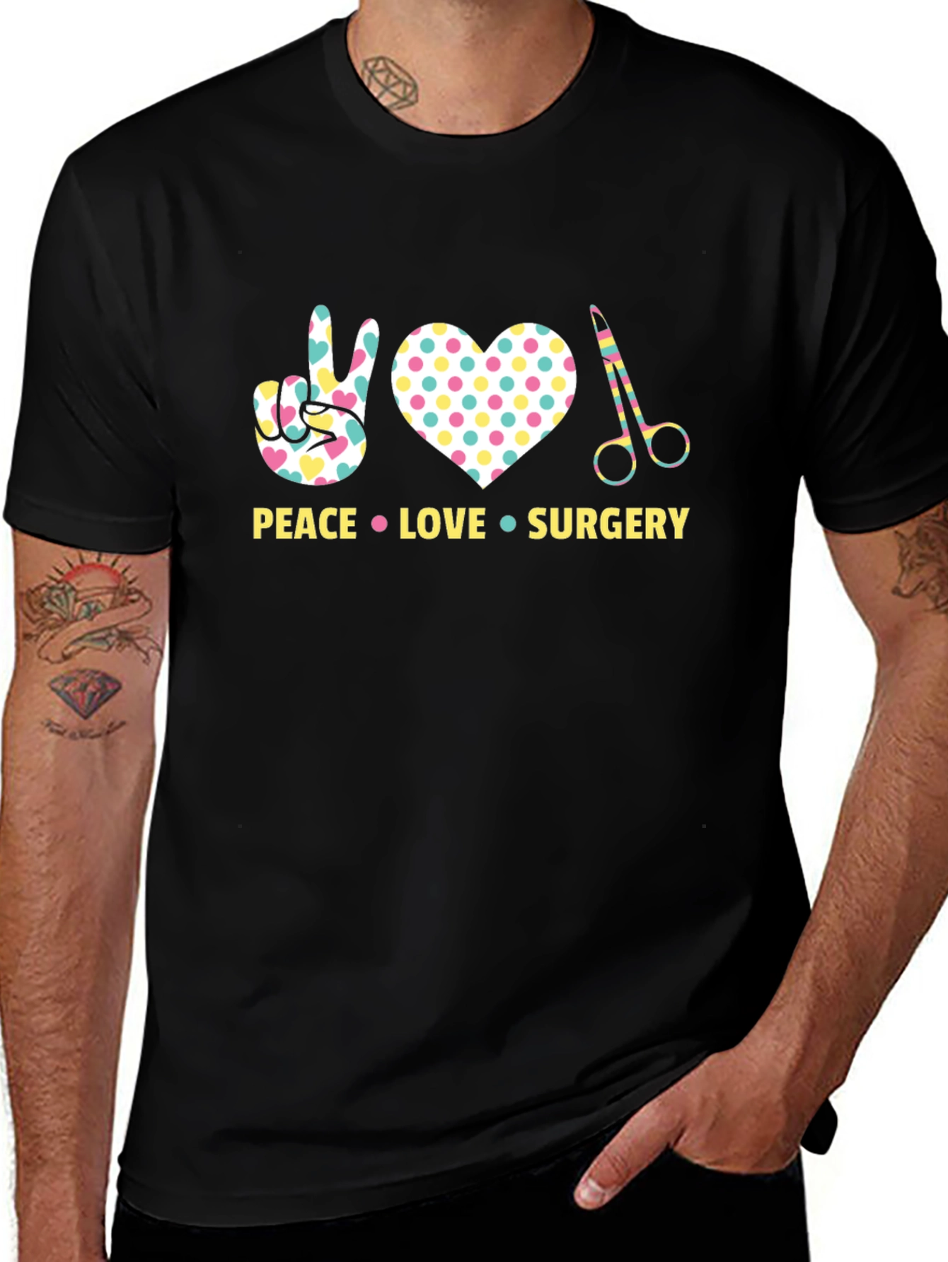 Variant 6 of Peace Love Surgery Graphic Tee