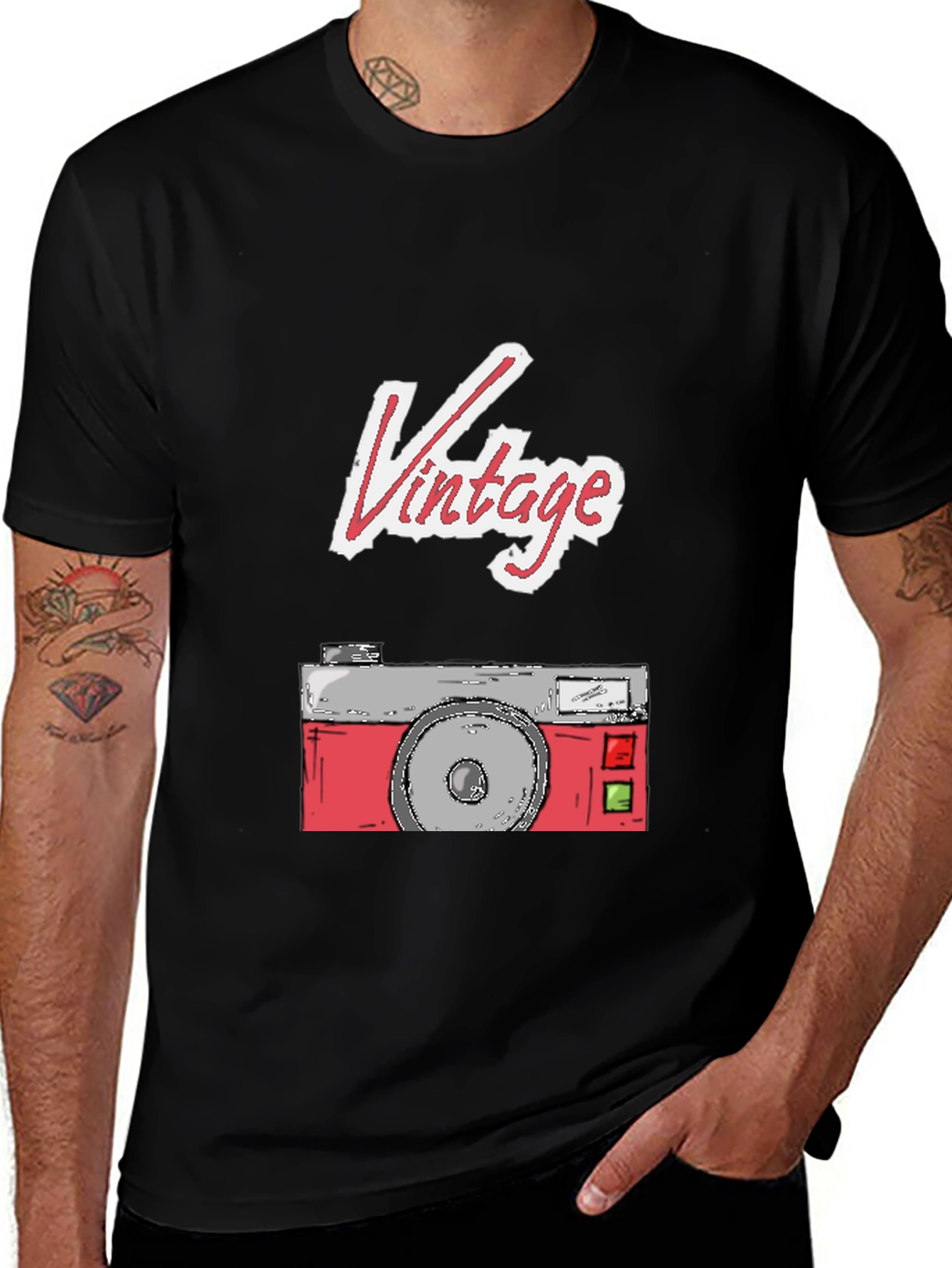 Variant 30 of Vintage Camera Graphic Tee - Classic Style
