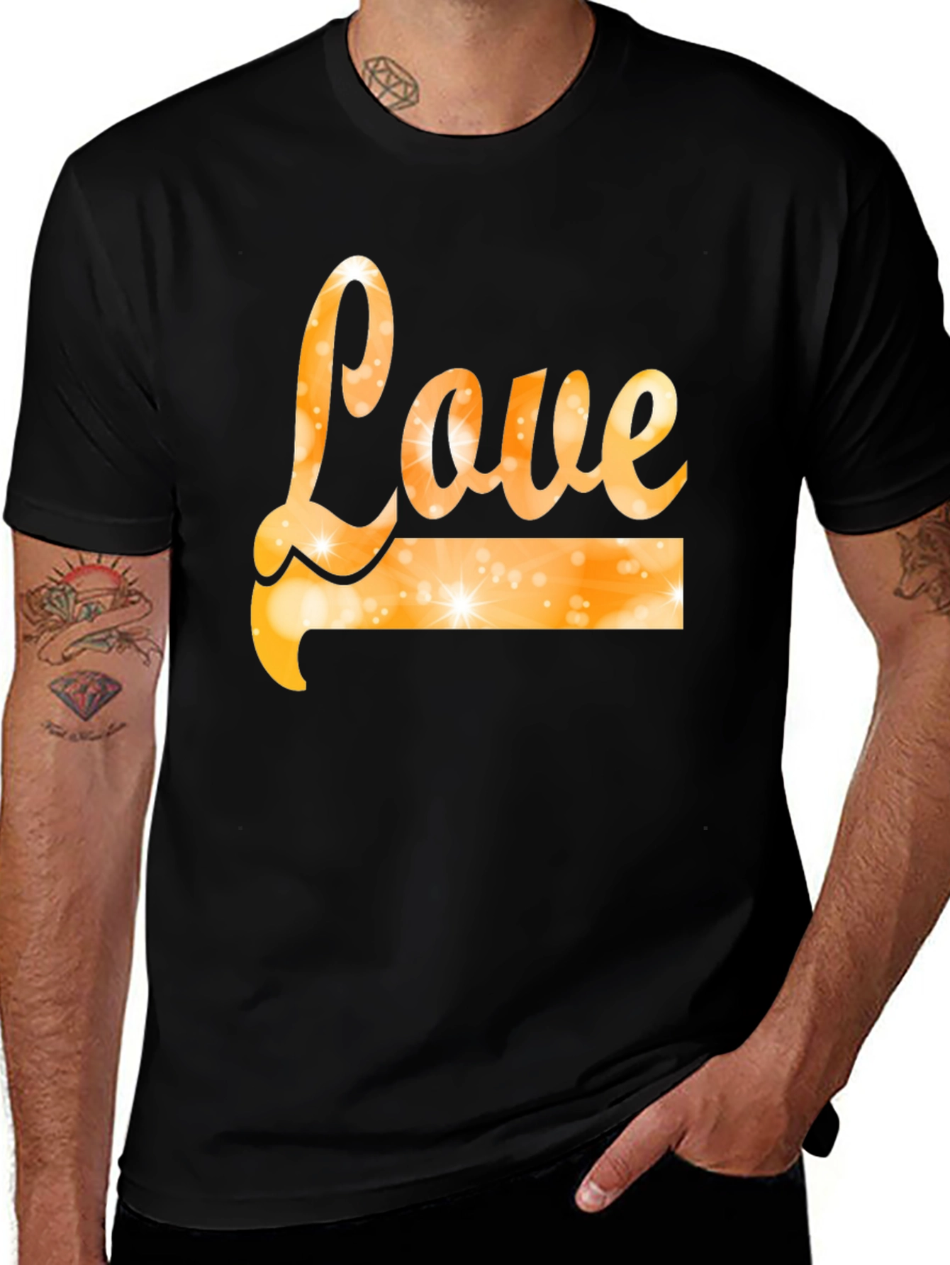 Variant 4 of Love Graphic Black T-Shirt
